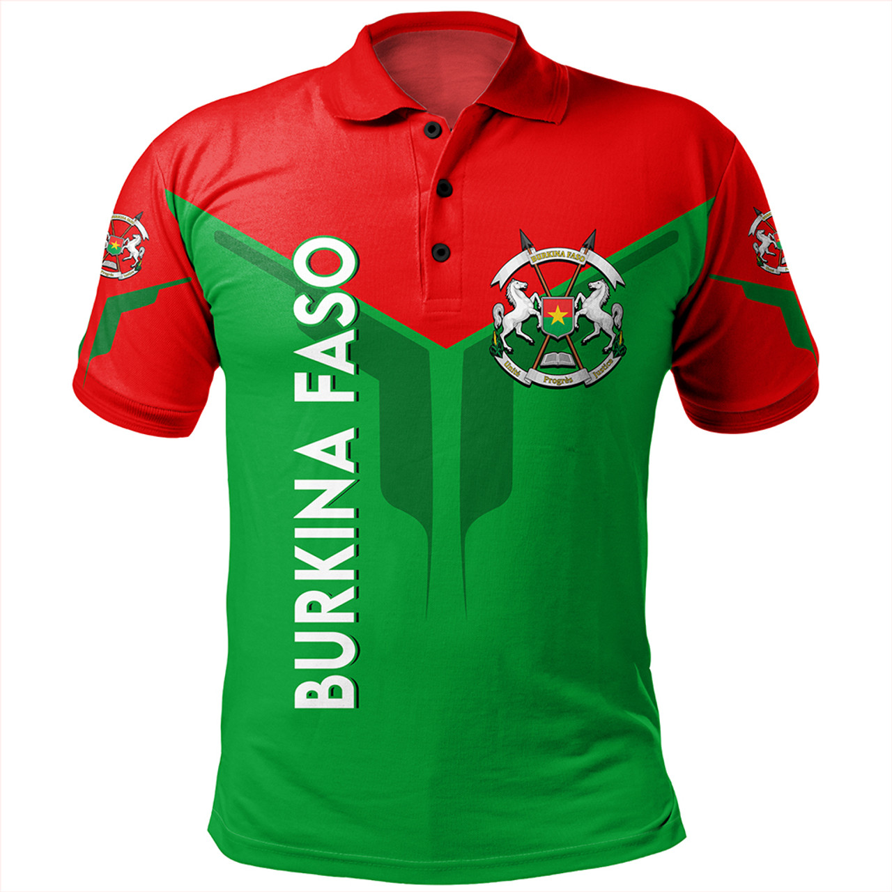 Burkina Faso Polo Shirt Arrow Style