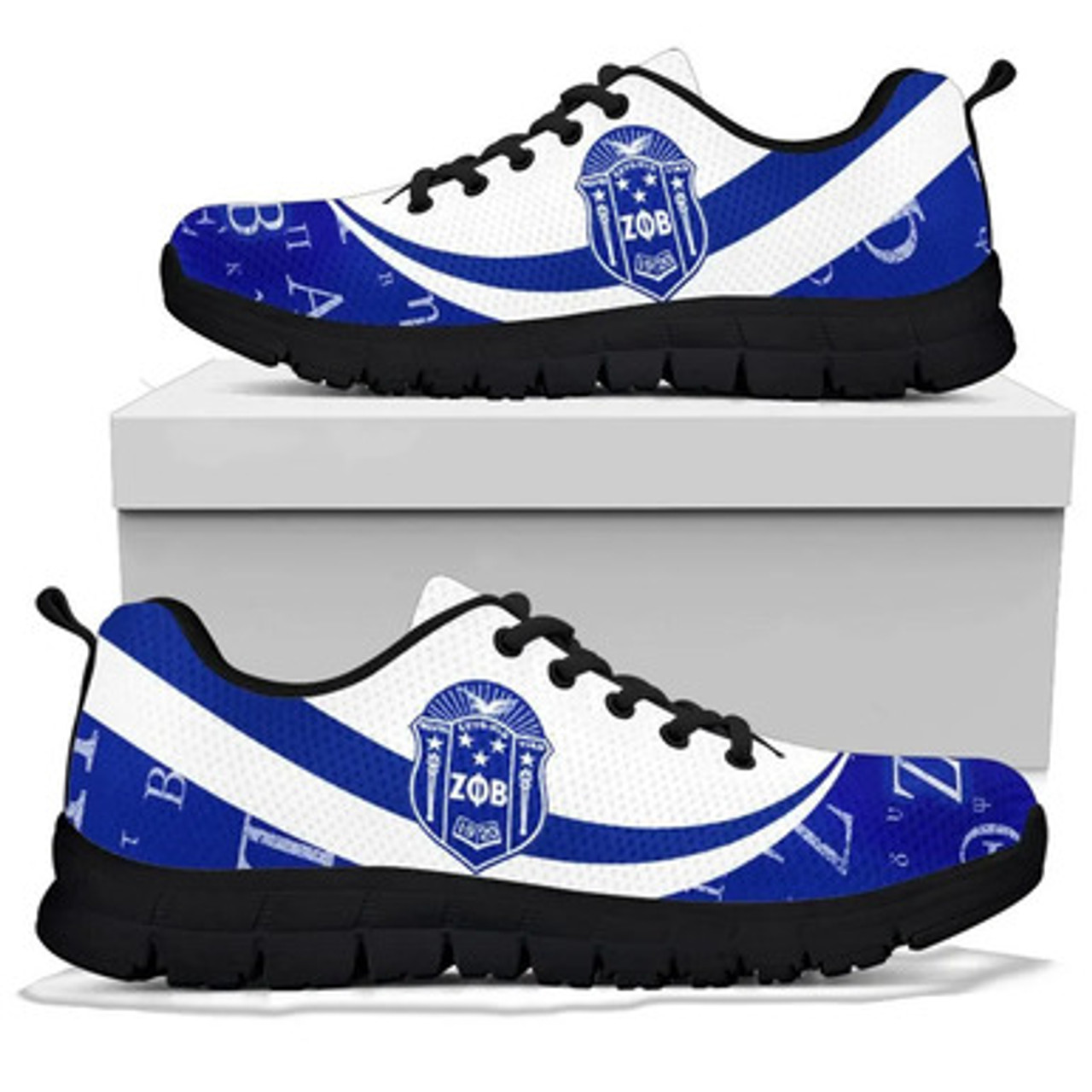 Zeta Phi Beta Sneakers - Sorority Greek Alphabet Symbols Sneakers