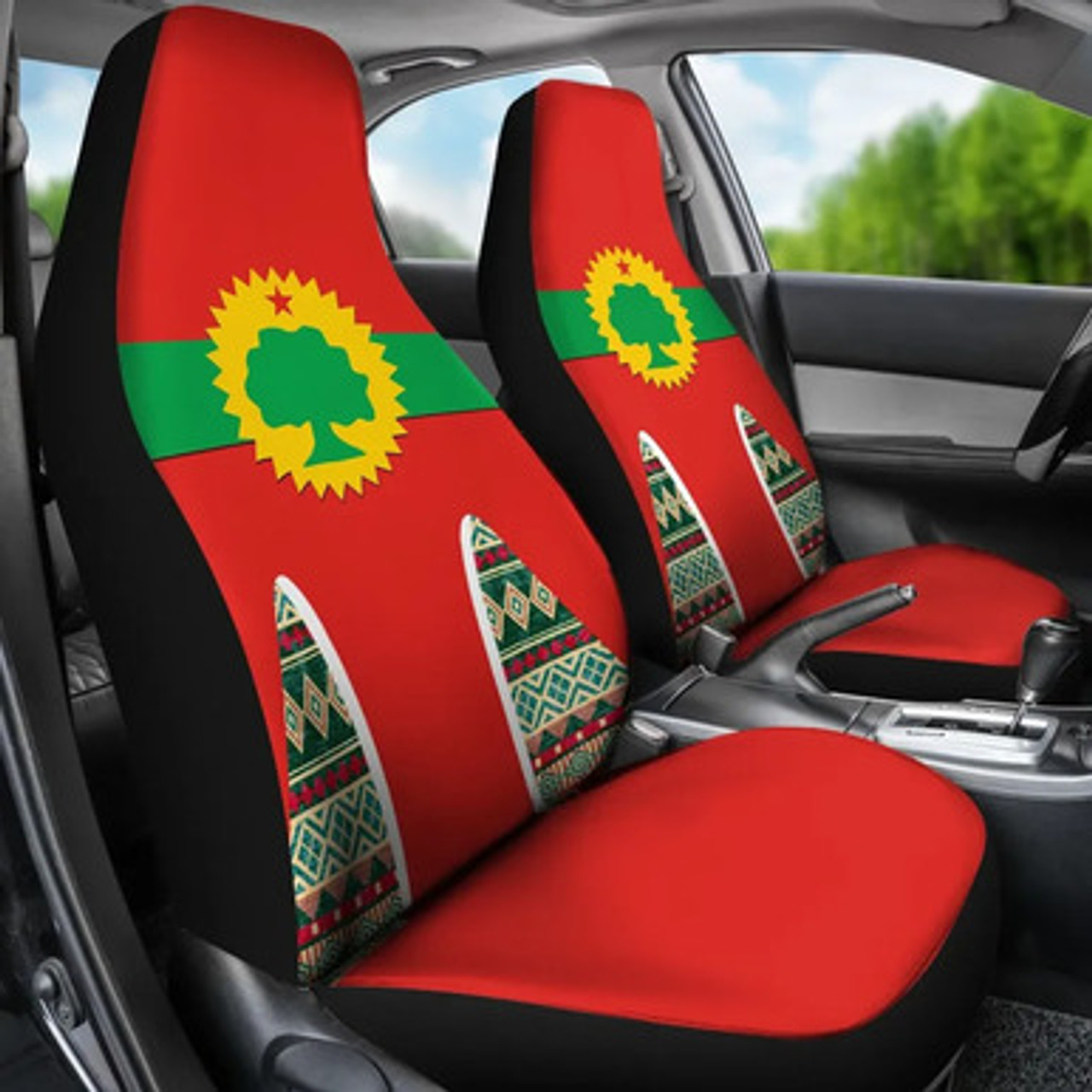 Oromo Car Seat Cover - African Patterns Pattern Style Car Seat Cover