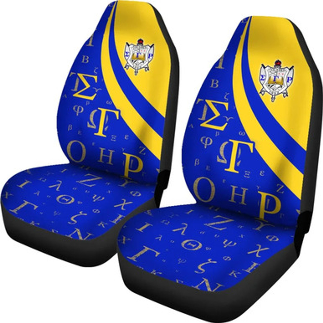 Sigma Gamma Rho Car Seat Cover - Sorority Greek Alphabet Symbols Car Seat Cover