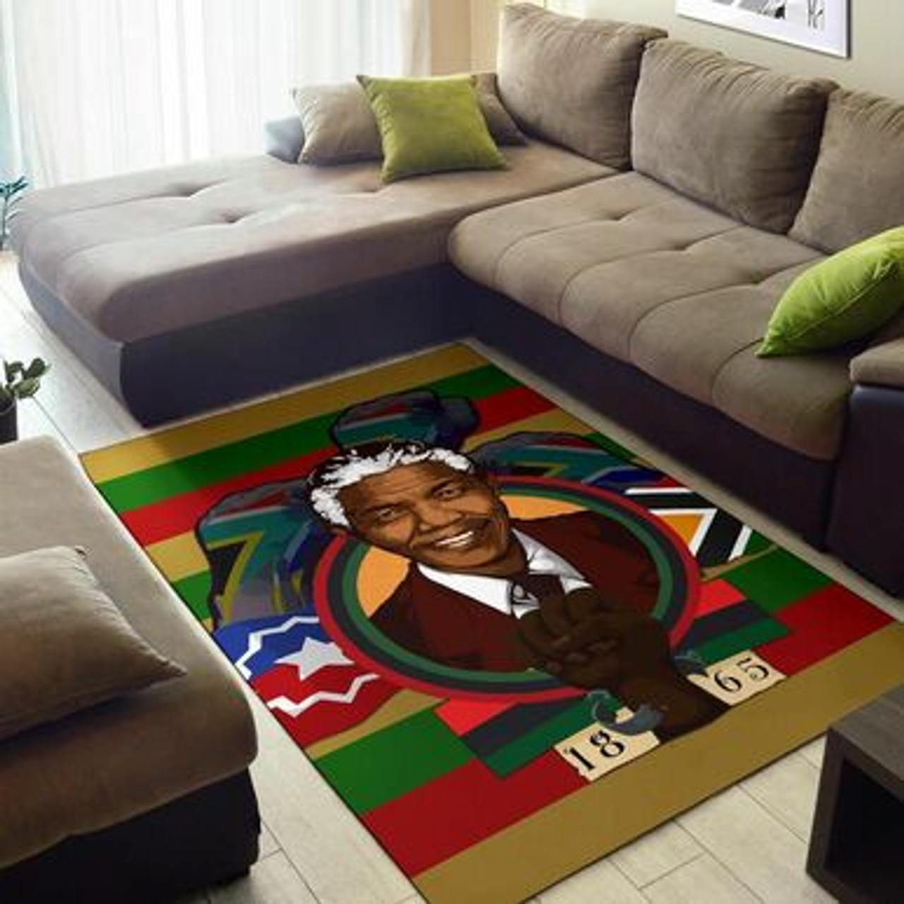 African Area Rug - African Patterns Nelson Mandela Fighting for African Area Rug