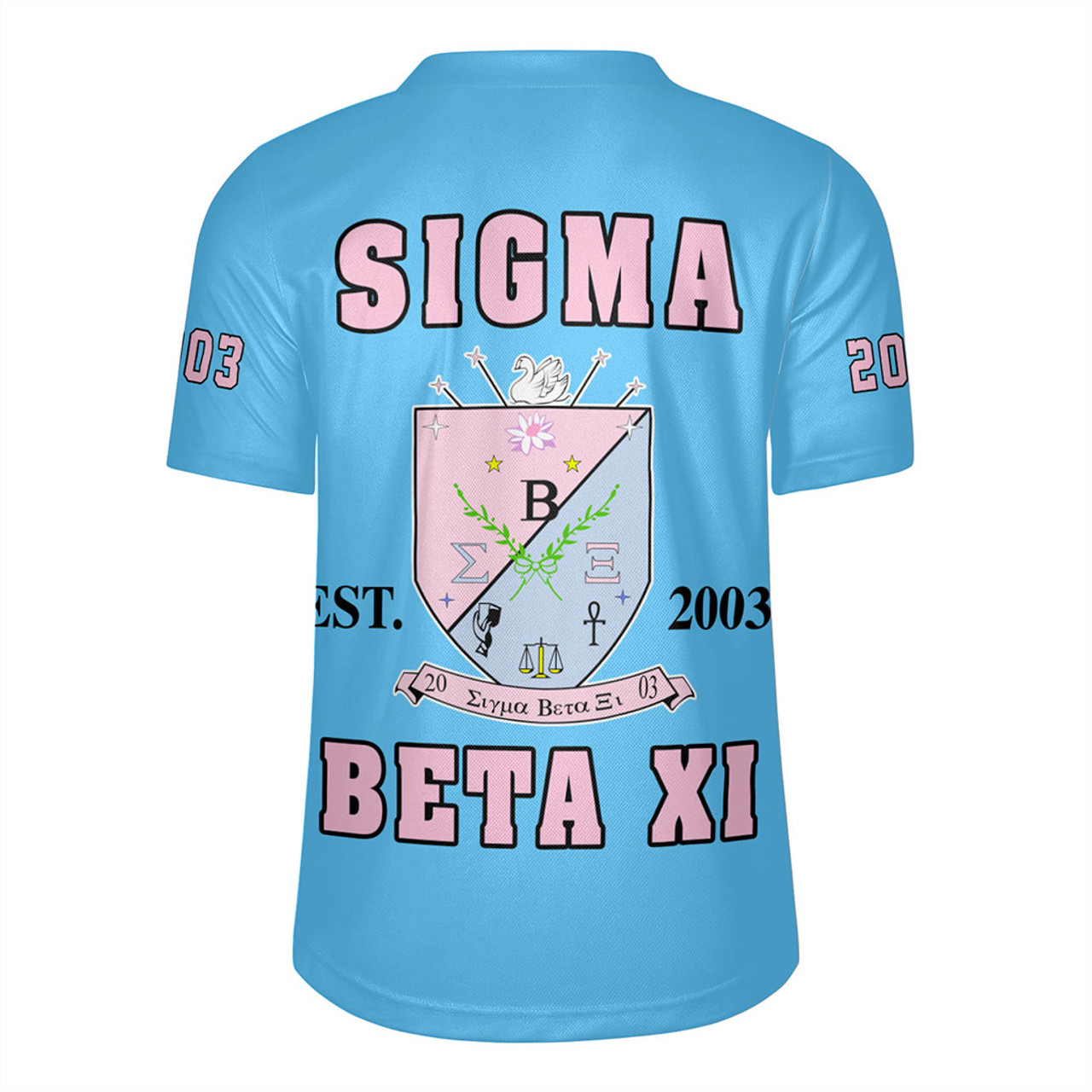 Sigma Beta Xi Rugby Jersey Letter Color