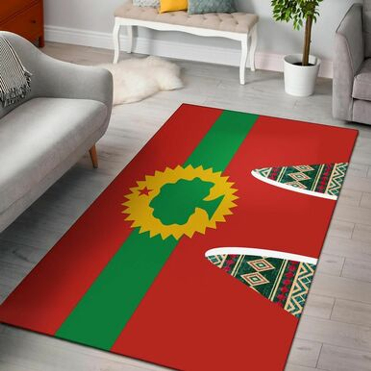Oromo Area Rug - African Patterns Pattern Style Area Rug