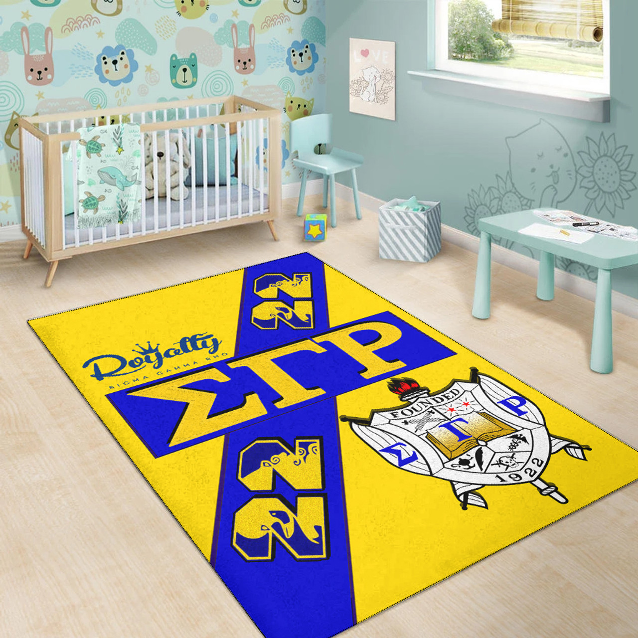 Sigma Gamma Rho Area Rug - Sorority Blood In My DNA Area Rug