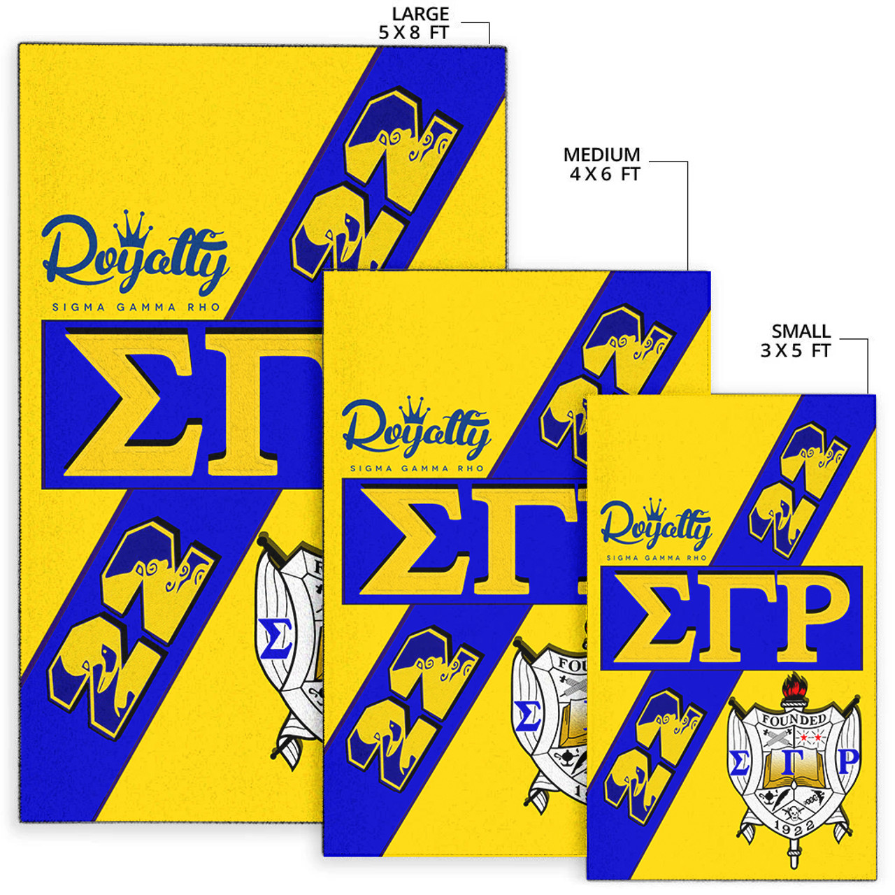 Sigma Gamma Rho Area Rug - Sorority Blood In My DNA Area Rug