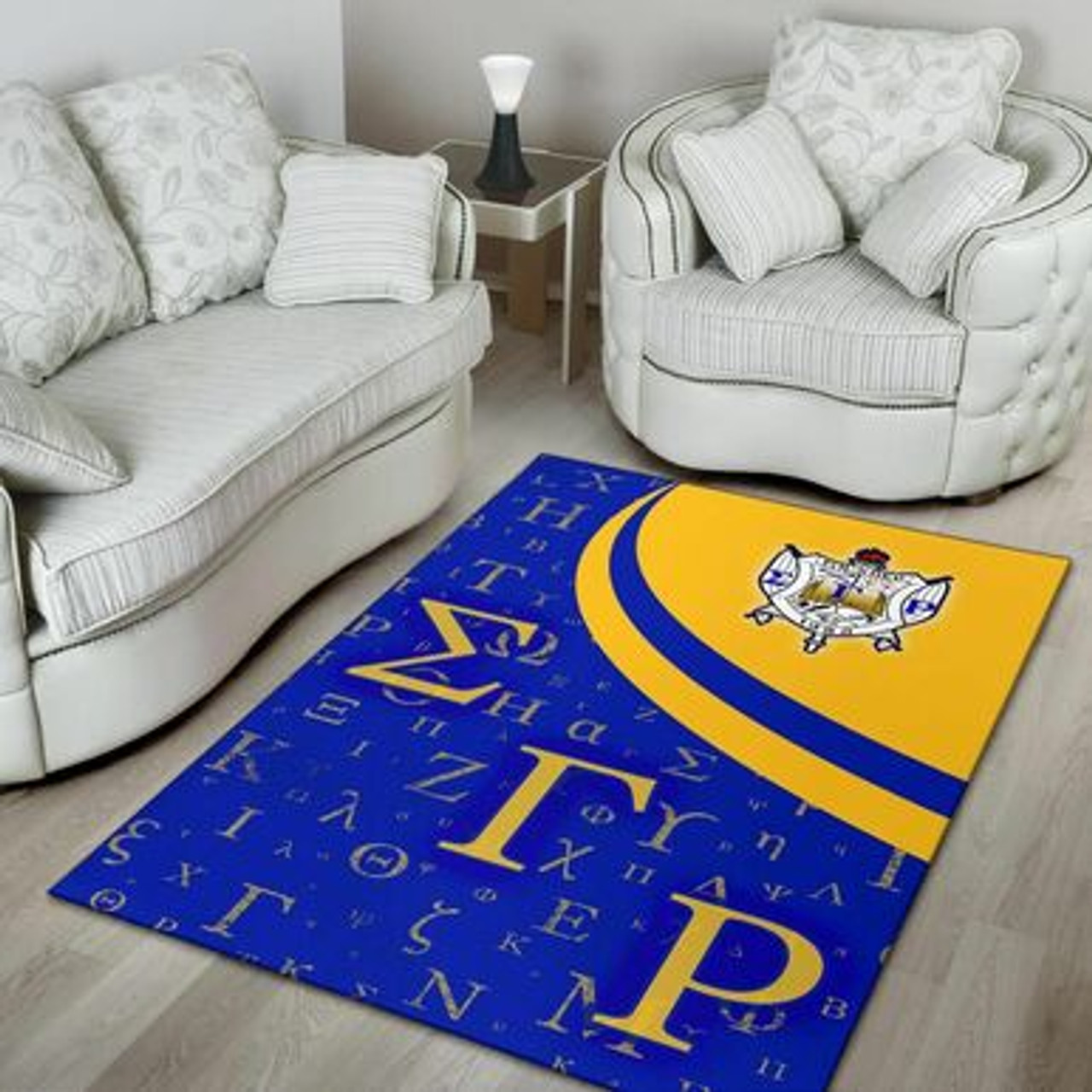 Sigma Gamma Rho Area Rug - Sorority Greek Alphabet Symbols Area Rug