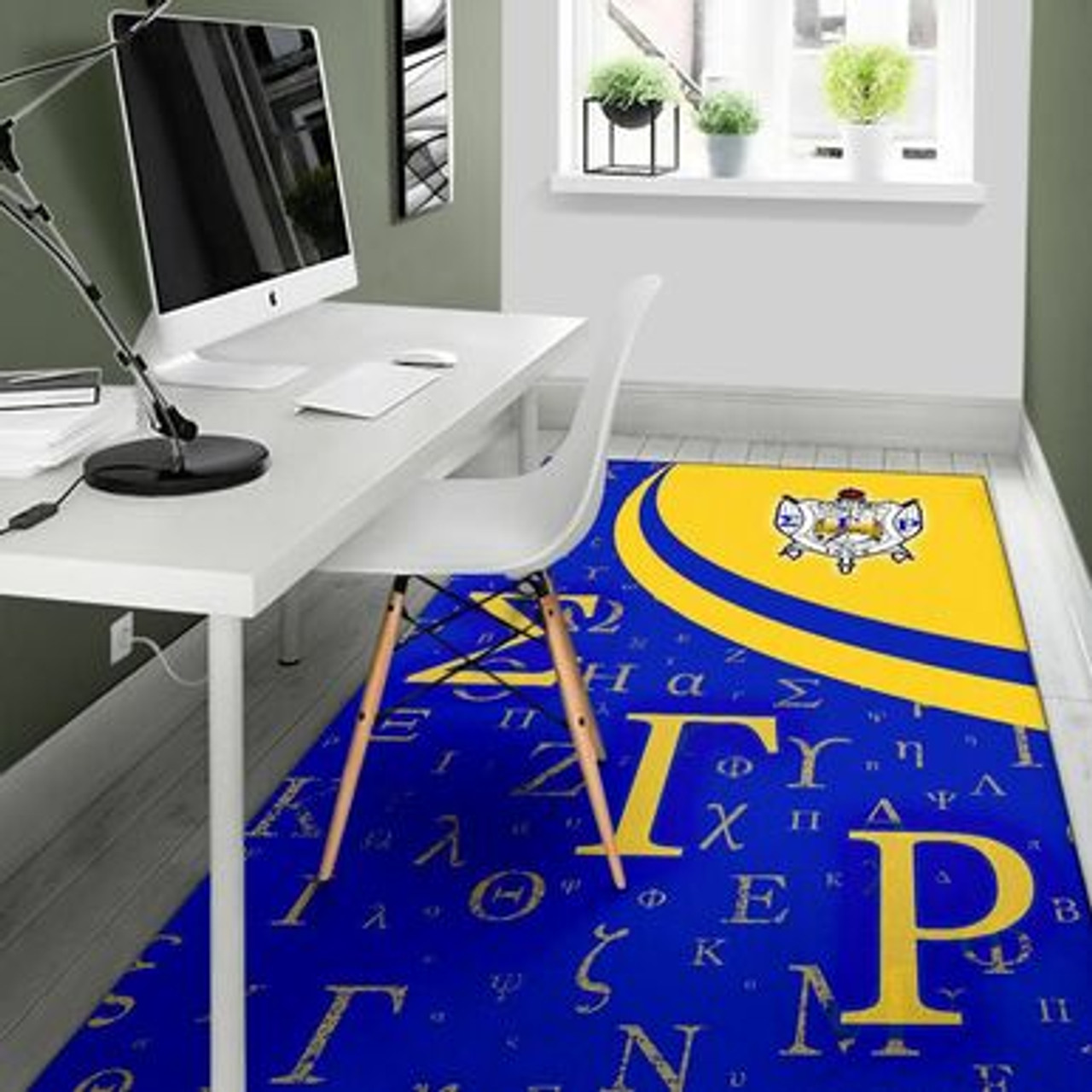 Sigma Gamma Rho Area Rug - Sorority Greek Alphabet Symbols Area Rug