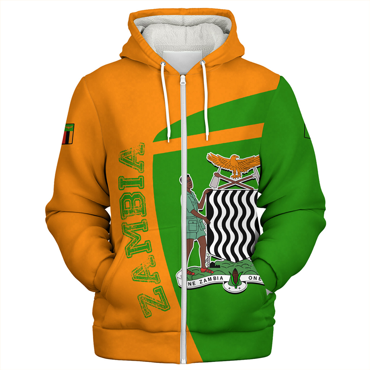 Zambia Sherpa Hoodie Half Concept