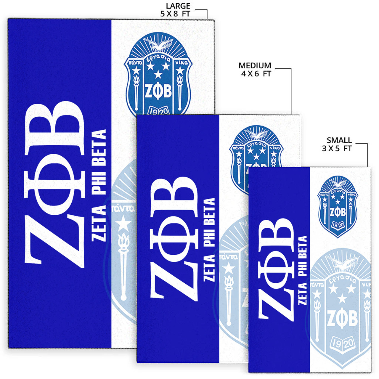 Zeta Phi Beta Area Rug - Sorority  Area Rug