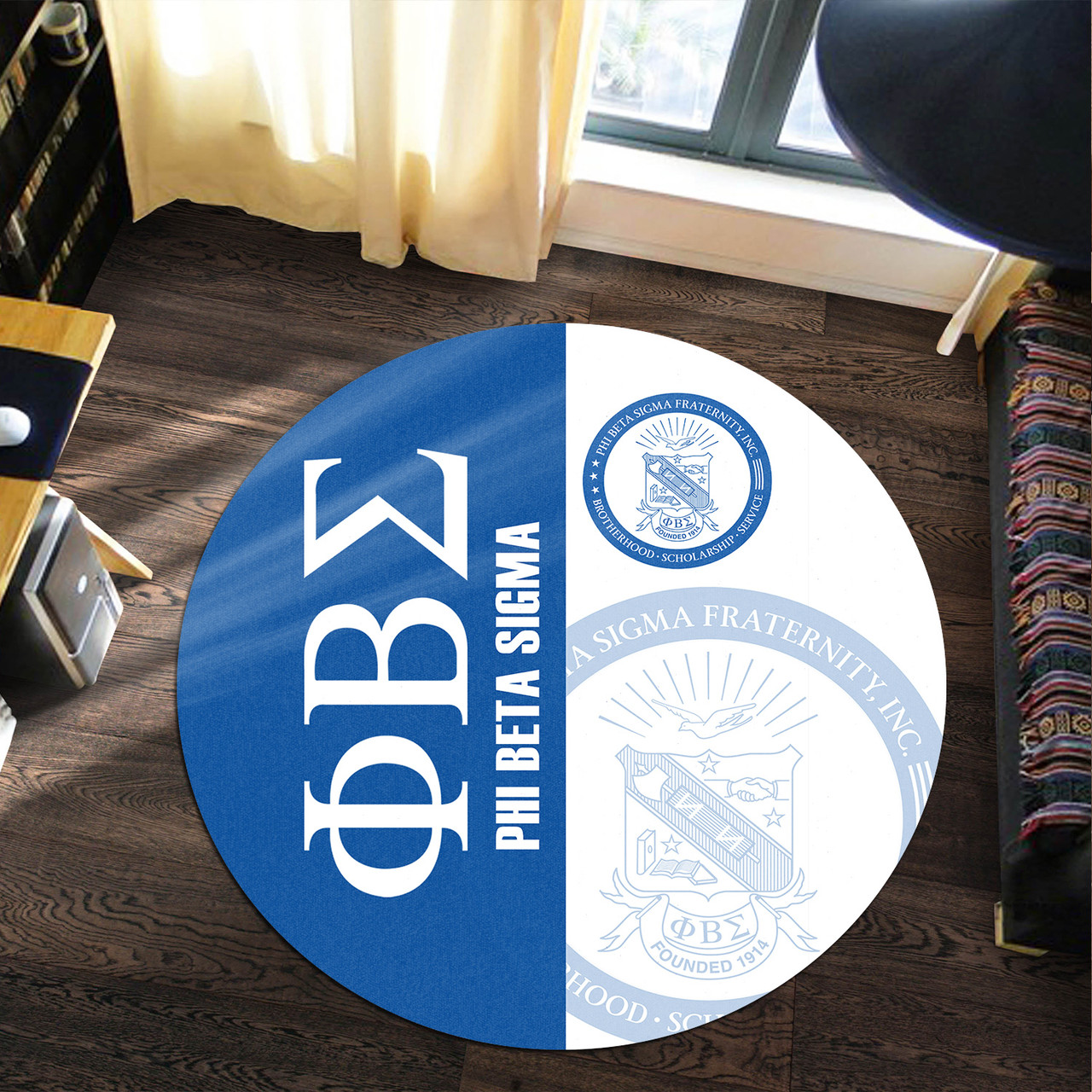 Phi Beta Sigma Round Rug - Fraternity  Round Rug