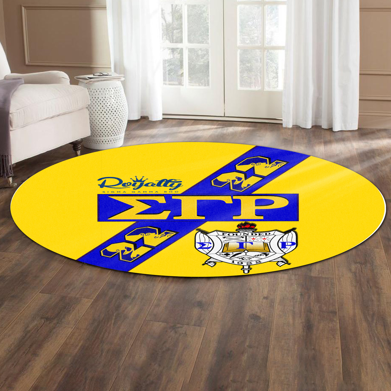 Sigma Gamma Rho Round Rug - Sorority Blood In My DNA Round Rug