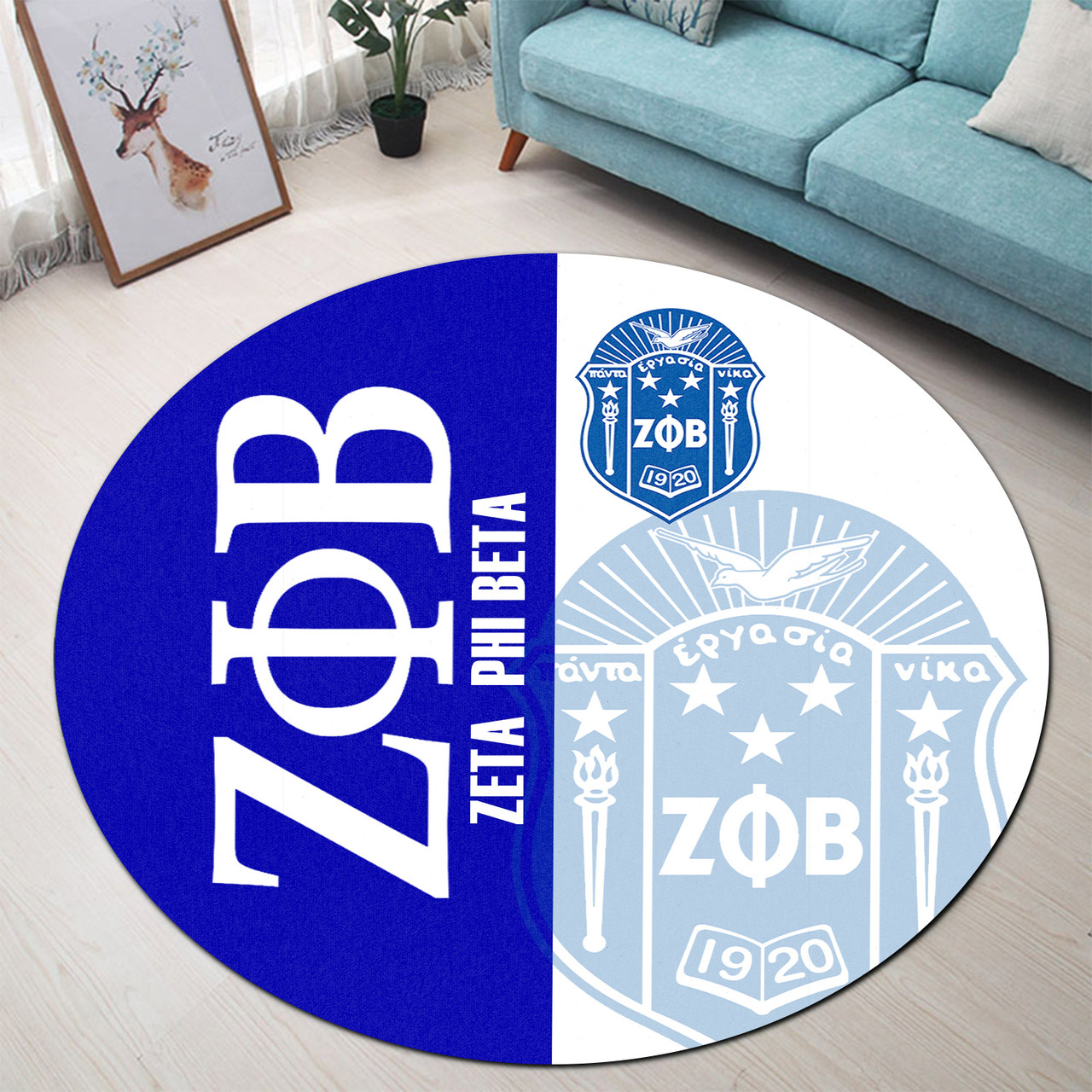 Zeta Phi Beta Round Rug - Sorority  Round Rug