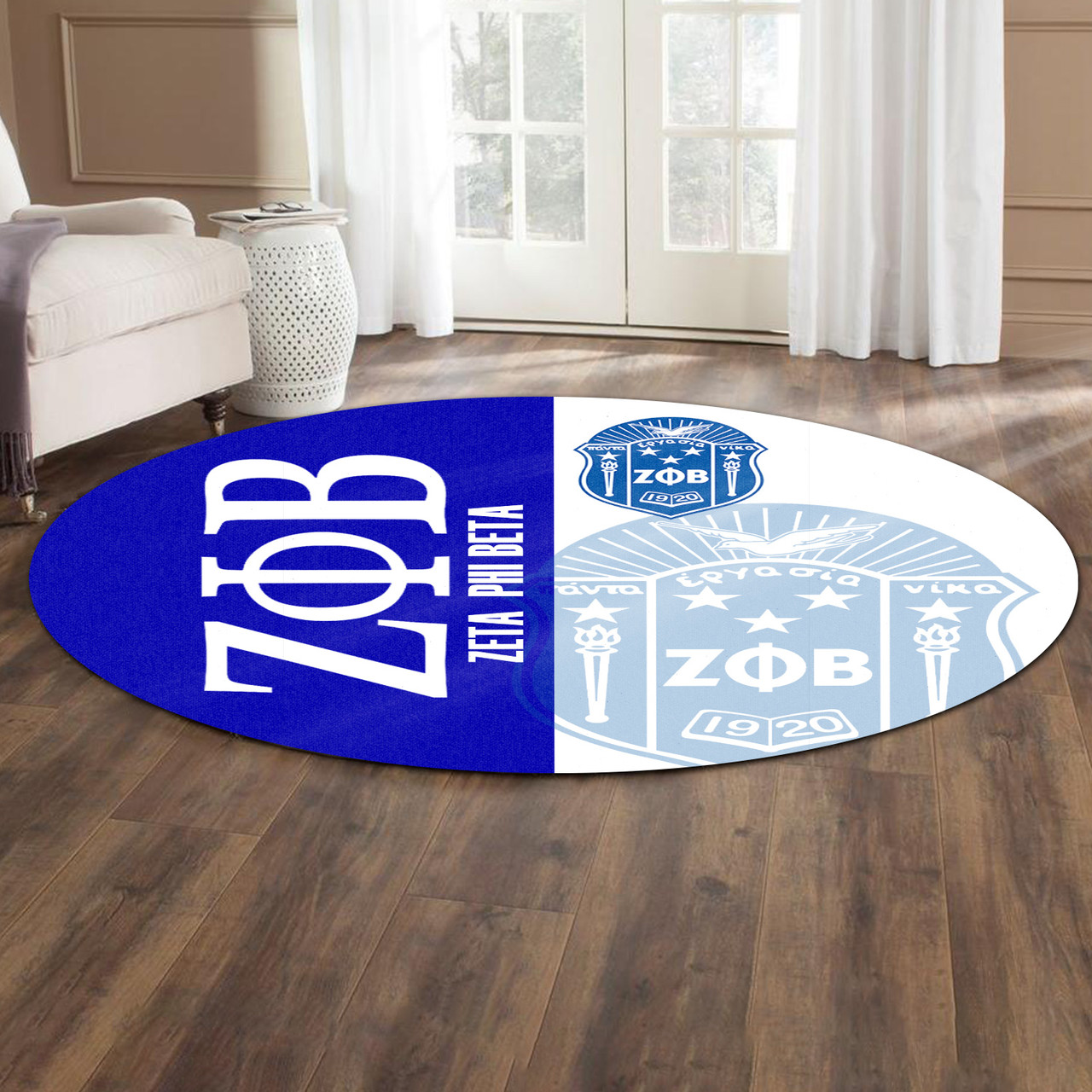 Zeta Phi Beta Round Rug - Sorority  Round Rug