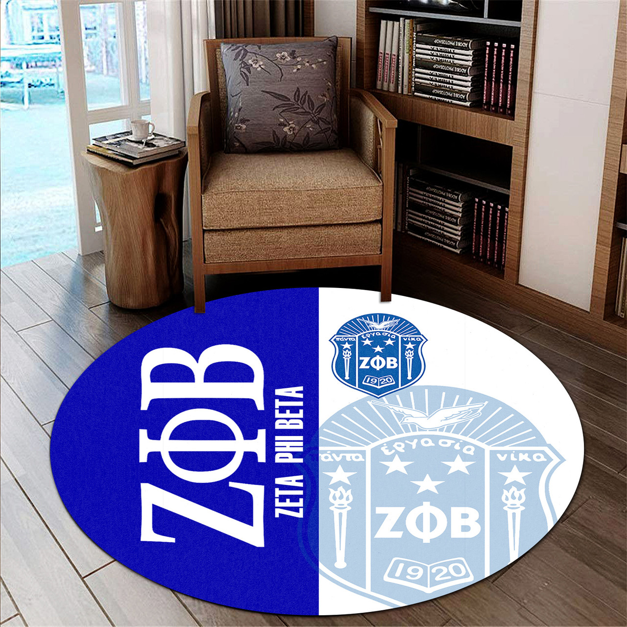 Zeta Phi Beta Round Rug - Sorority  Round Rug