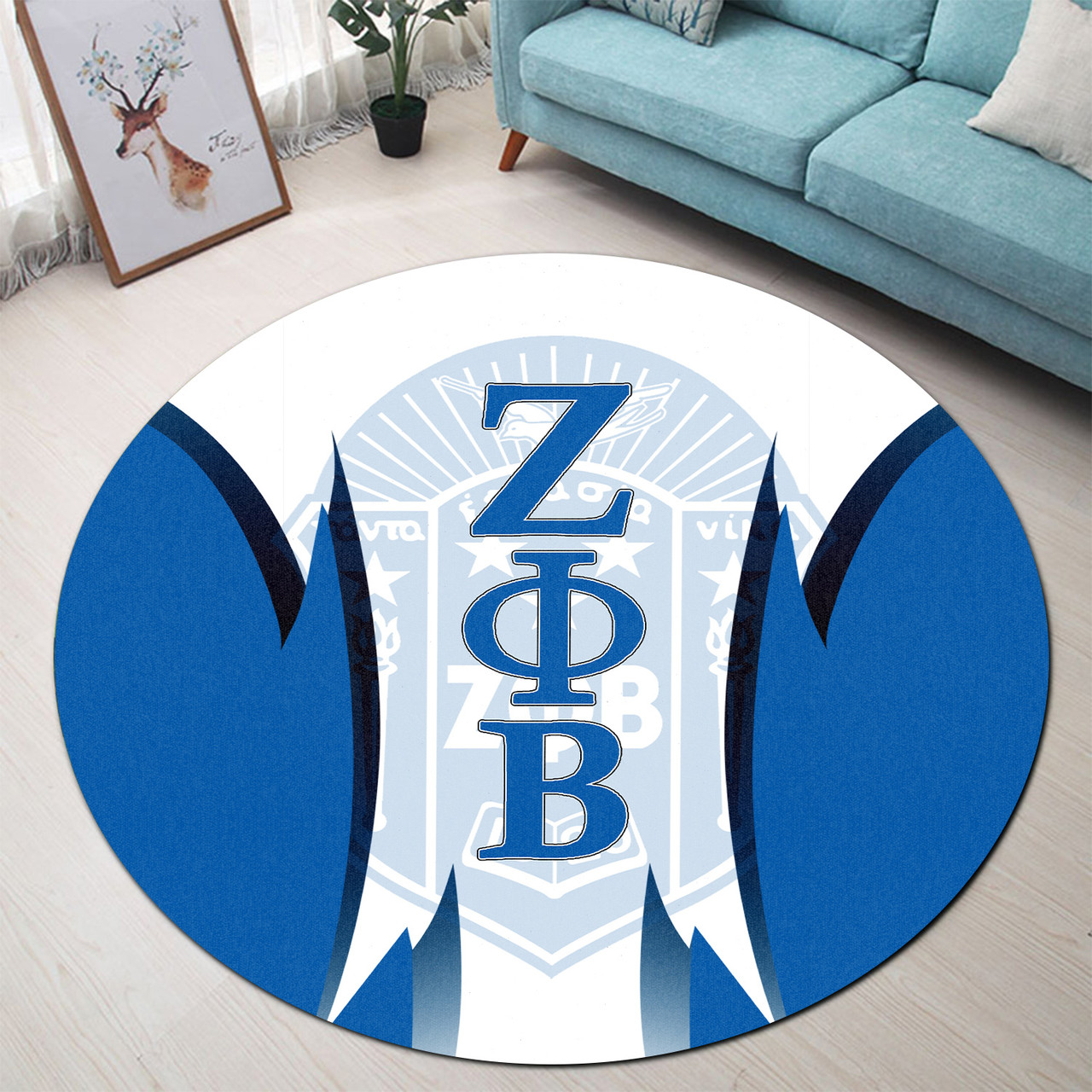 Zeta Phi Beta Round Rug - Sorority Limited Version Round Rug