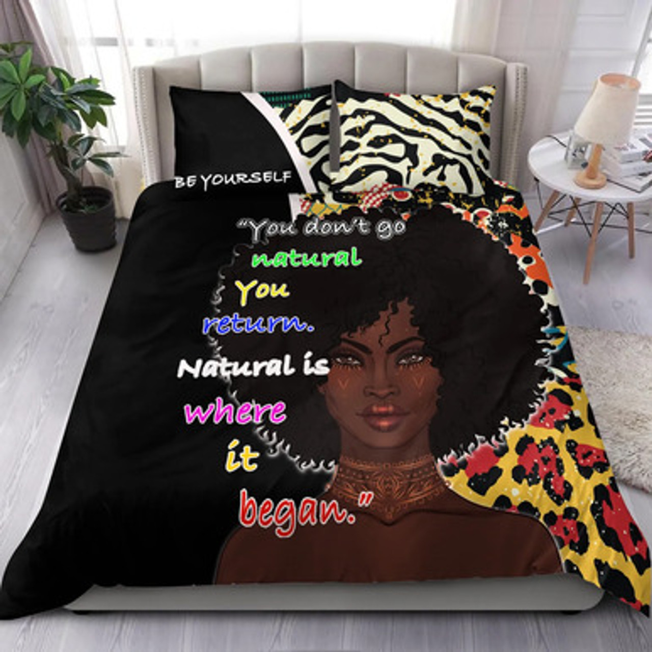 African Bedding Set - African Patterns A Natural Women Bedding Set