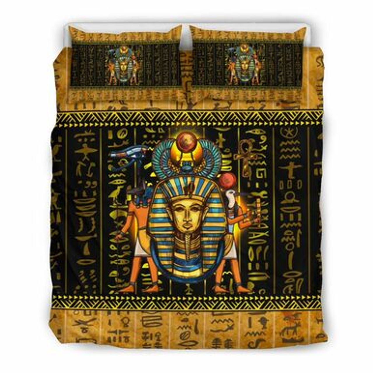 Egyptian Bedding Set - African Patterns Mysteries Of Ancient Egypt Bedding Set