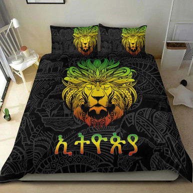 Ethiopia Bedding Set African Patterns Ethiopia Lion Pattern Bedding Set