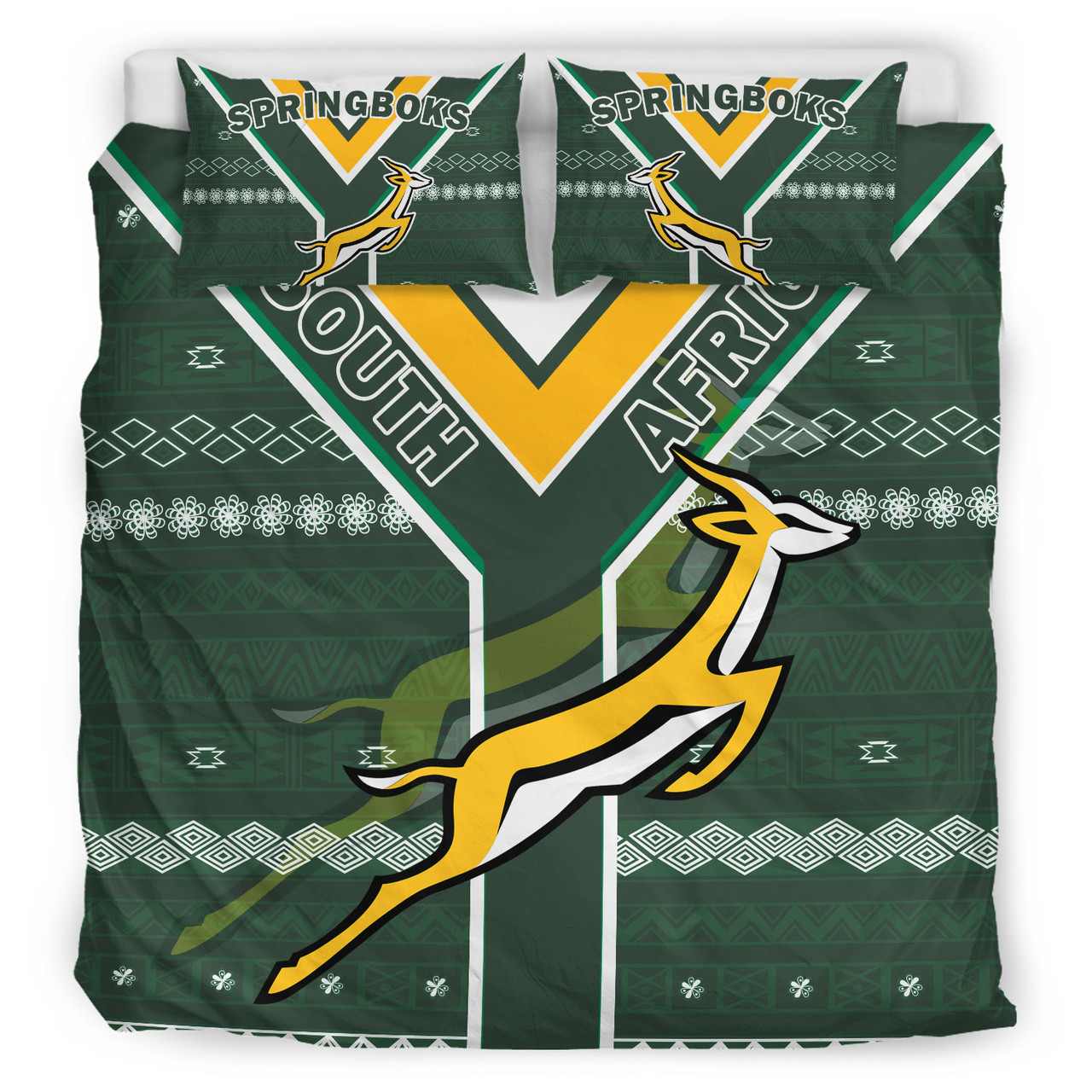 South Africa Bedding Set - African Patterns Springboks Forever Style Bedding Set