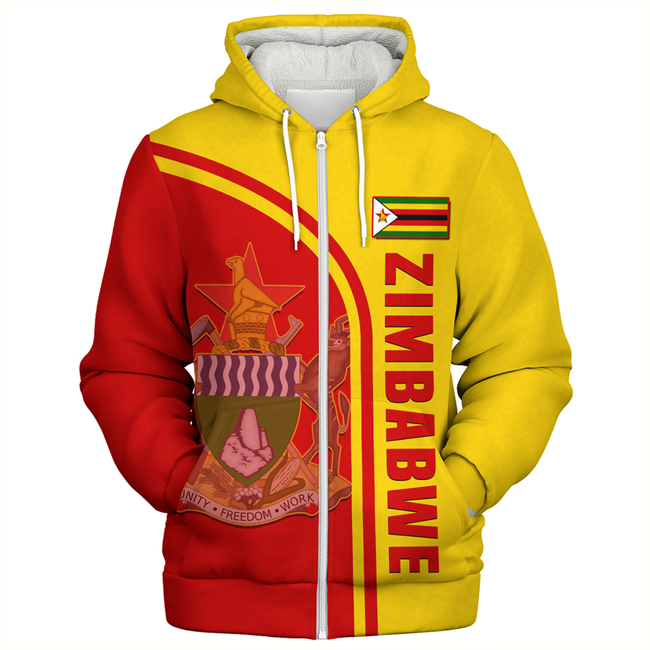 Zimbabwe Sherpa Hoodie Custom In My Heart