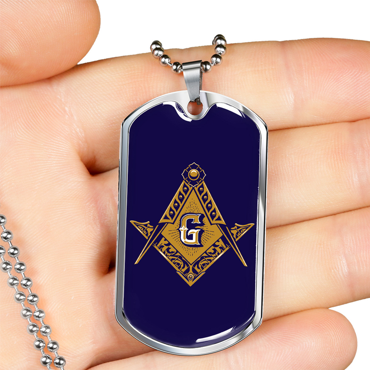 Freemasonry Military Dog Tag Masonic Logo