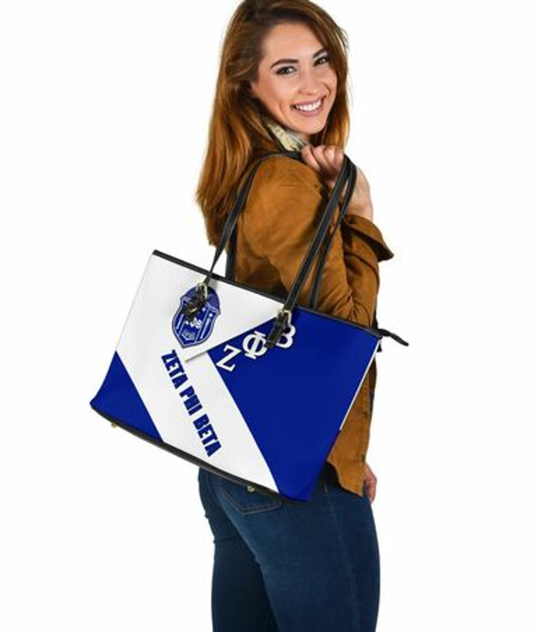 African Leathjer Tote Bag - Zeta Phi Beta In Me