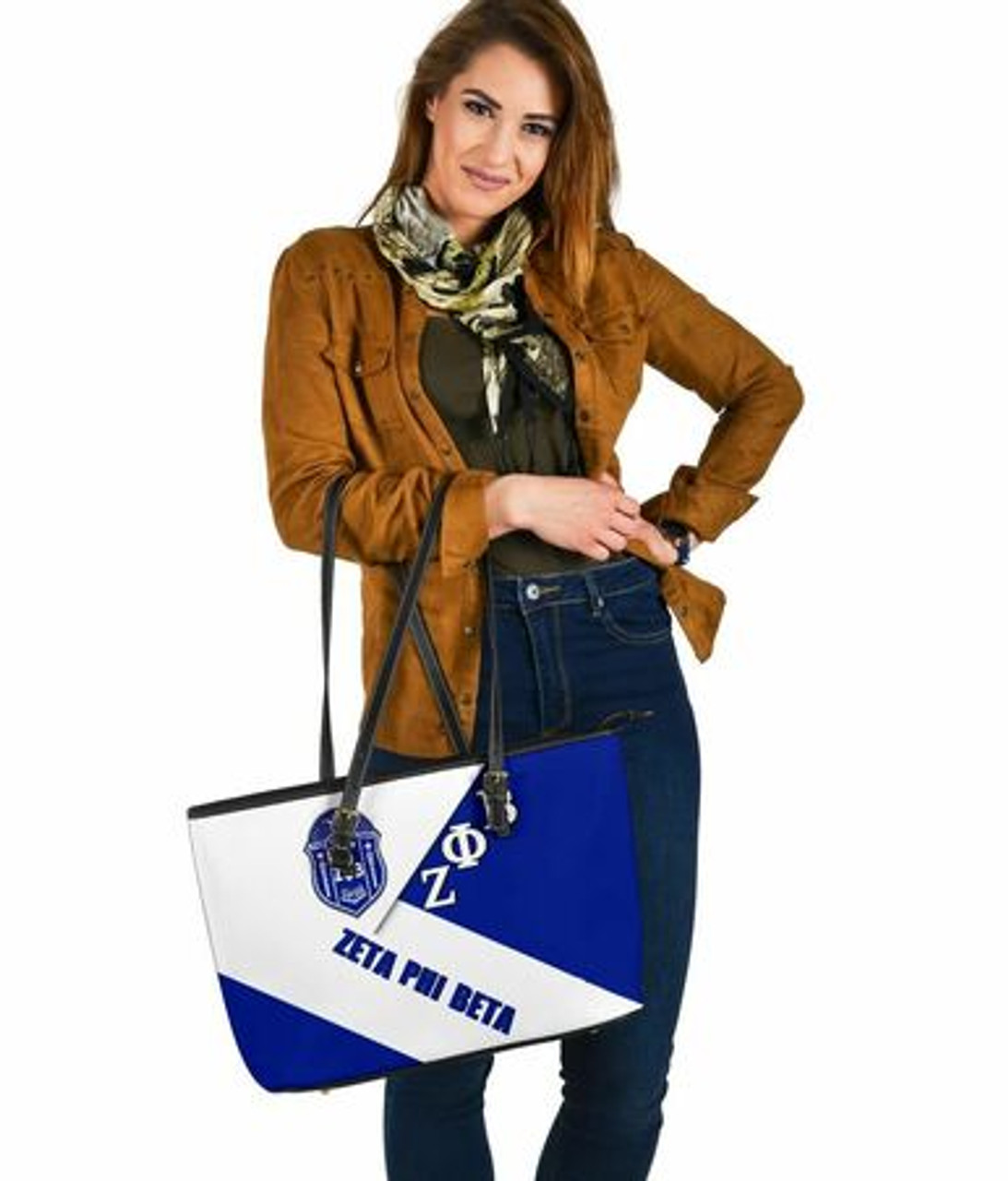 African Leathjer Tote Bag - Zeta Phi Beta In Me