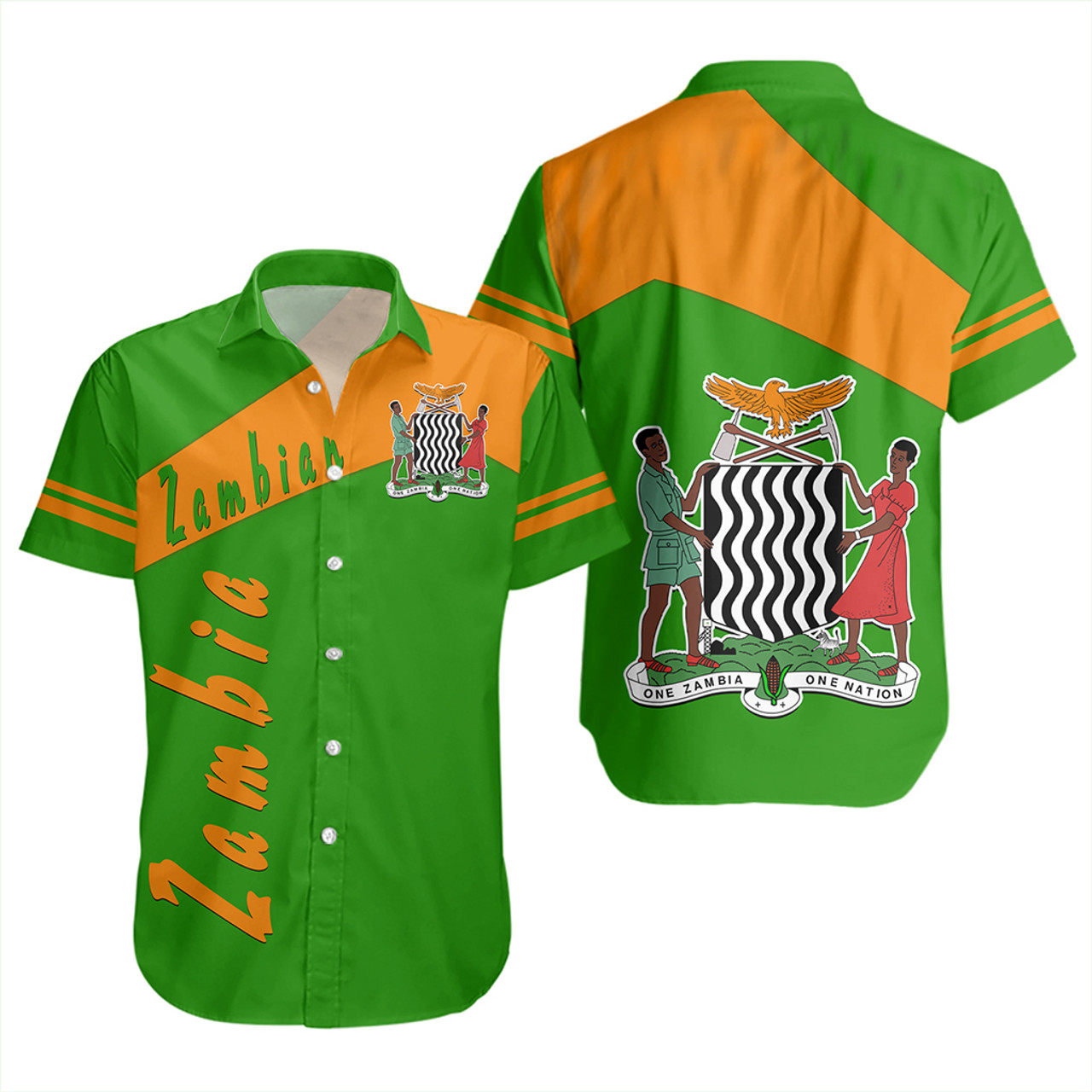 Zambia Short Sleeve Shirt Sport Style