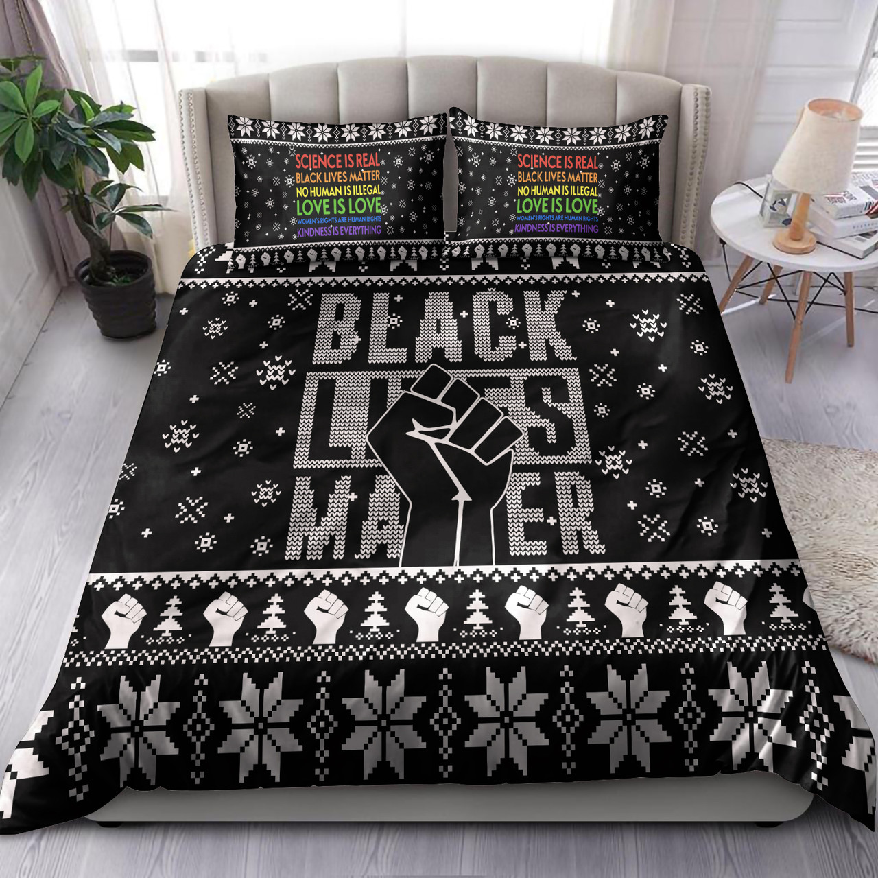 African Bedding Set  - BLM Christmas Style Bedding Set