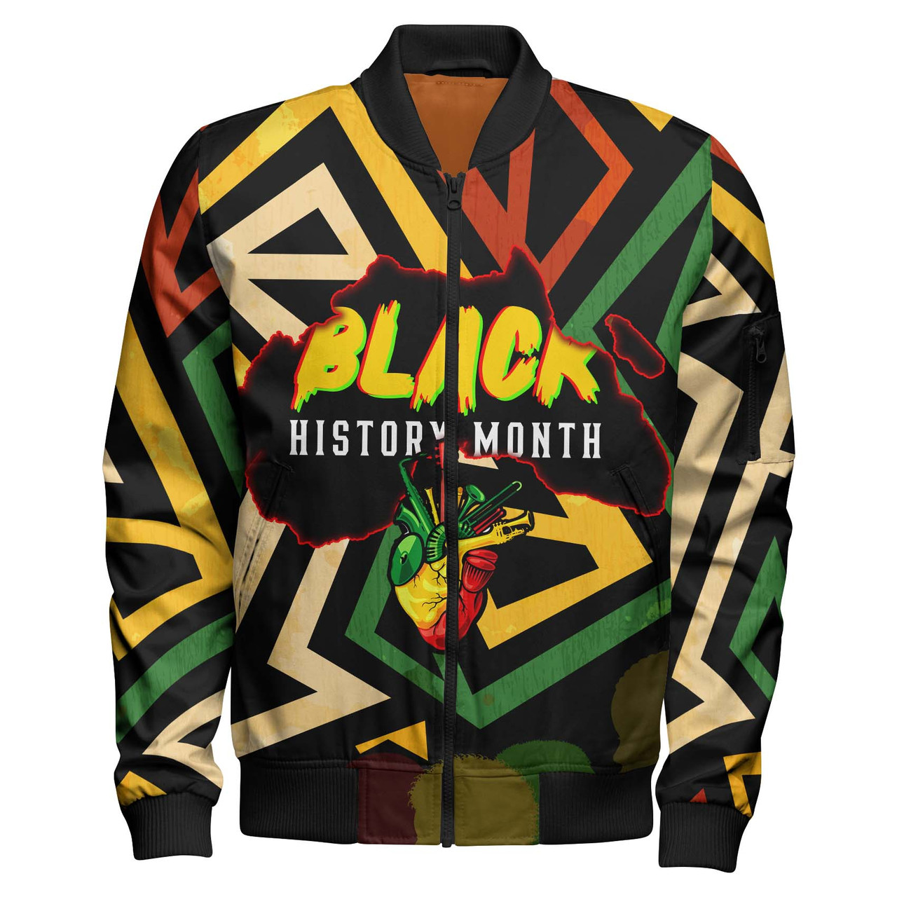 Black History Bomber Jacket - Diaspora I'm Africa Black History Month Bomber Jacket