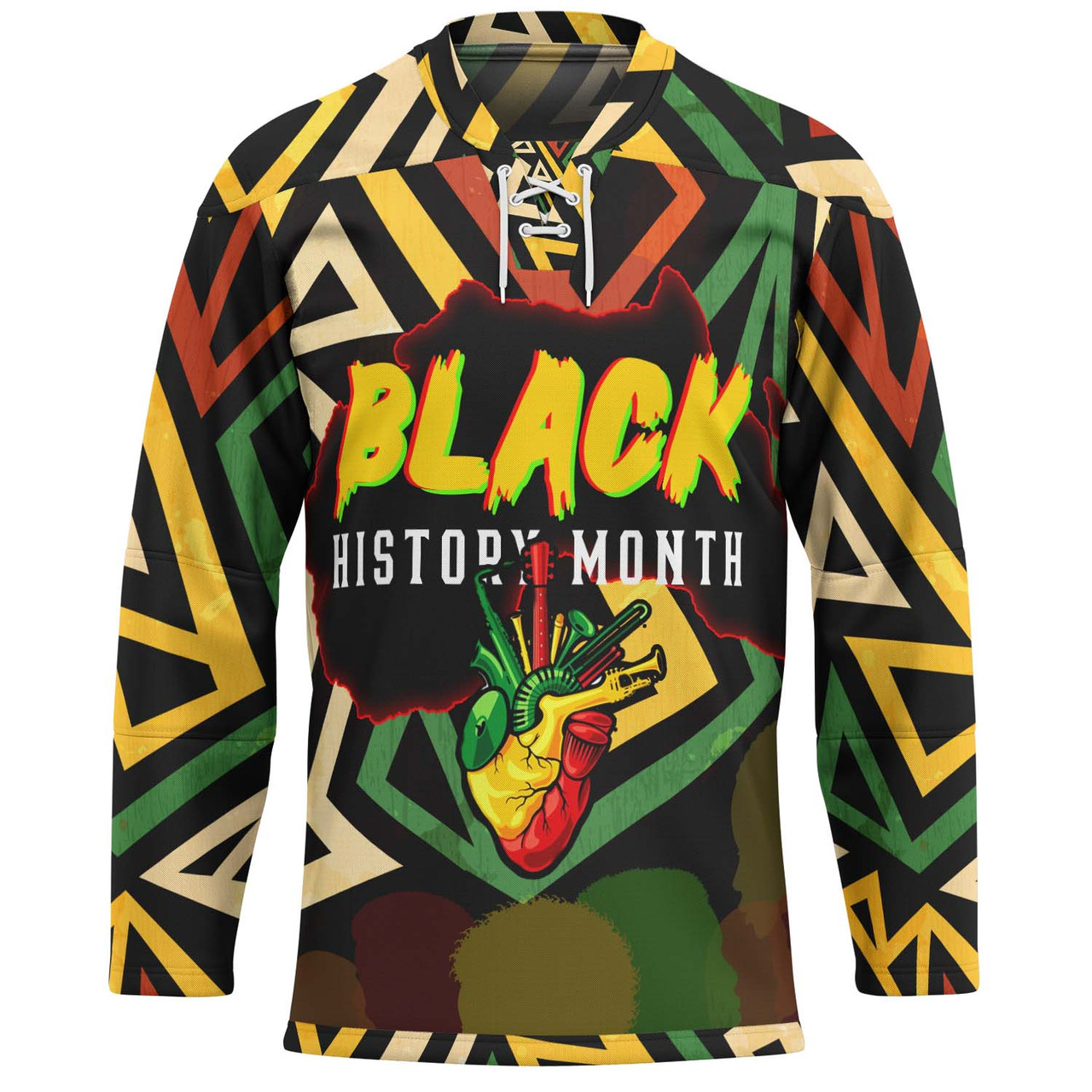 Black History Hockey Jersey - Diaspora I'm Africa Black History Month  Hockey Jersey