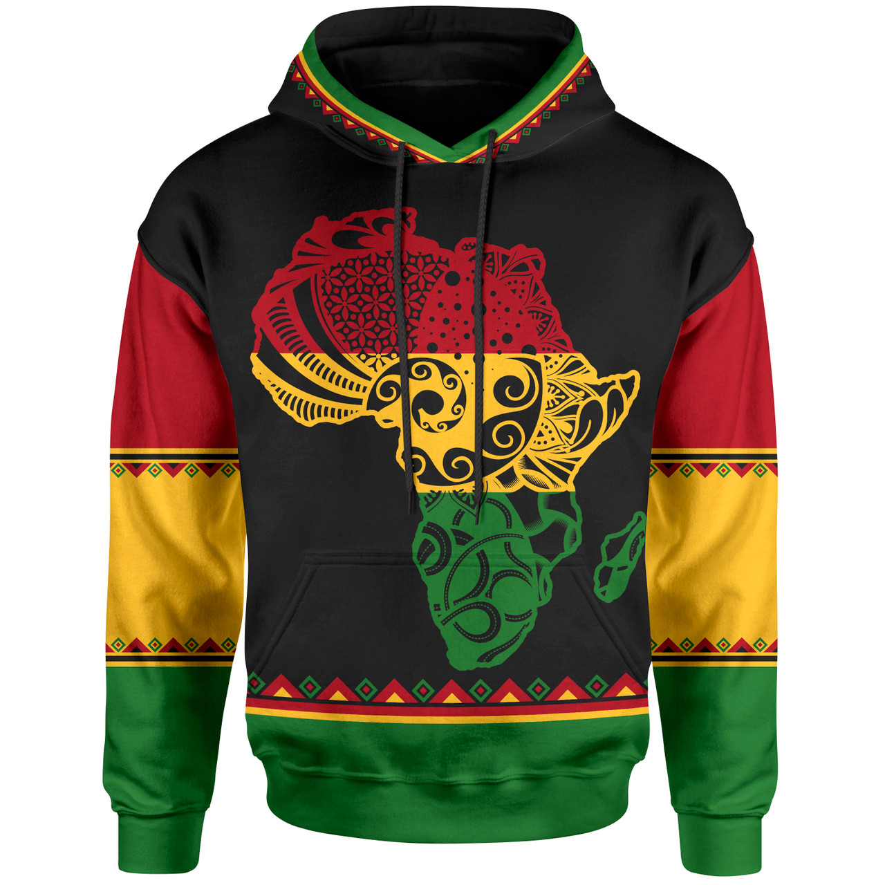 Black History Hoodie - Custom Reggae African Patterns Hoodie