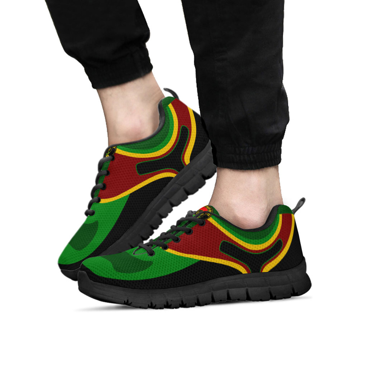 African Sneakers – Africa Flag Panther Power Sneakers