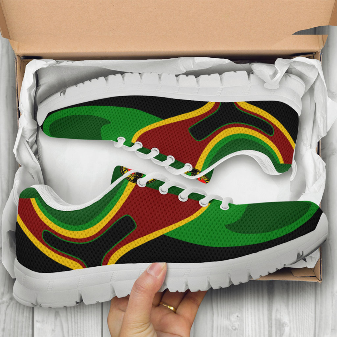 African Sneakers – Africa Flag Panther Power Sneakers
