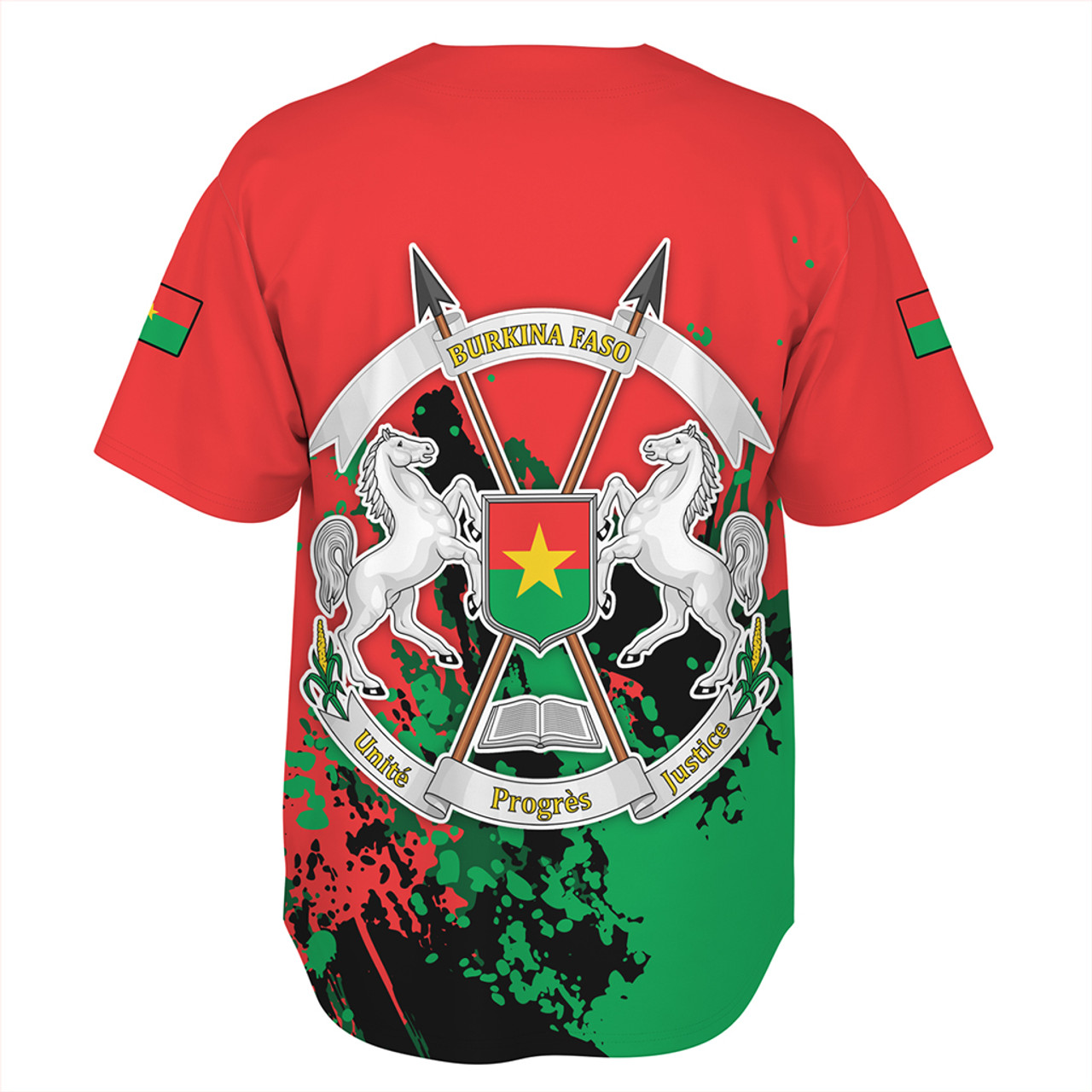 Burkina Faso Baseball Shirt Spanit Style