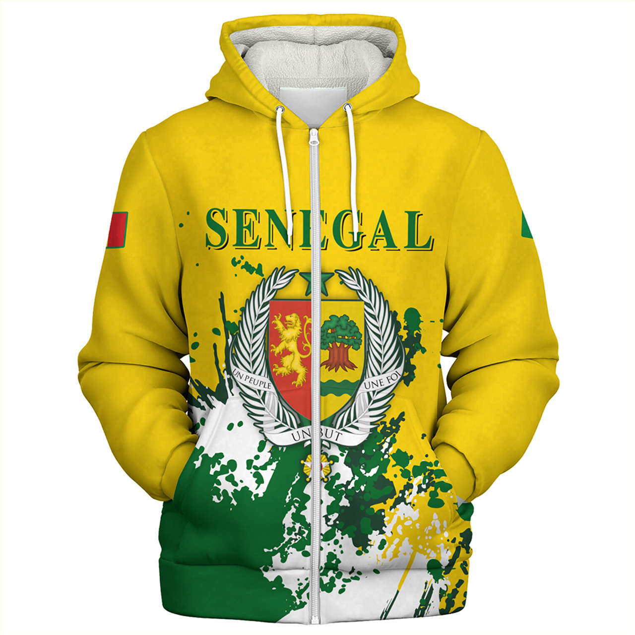 Senegal Sherpa Hoodie Spanit Style