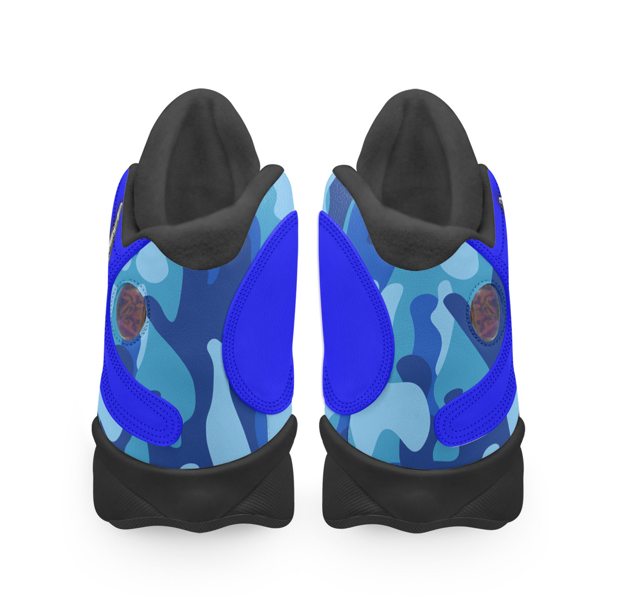 Phi Beta Sigma High Top Basketball Shoes J 13 - Fraternity Hand Gesture Camouflage Patterns High Top Sneakers J 13