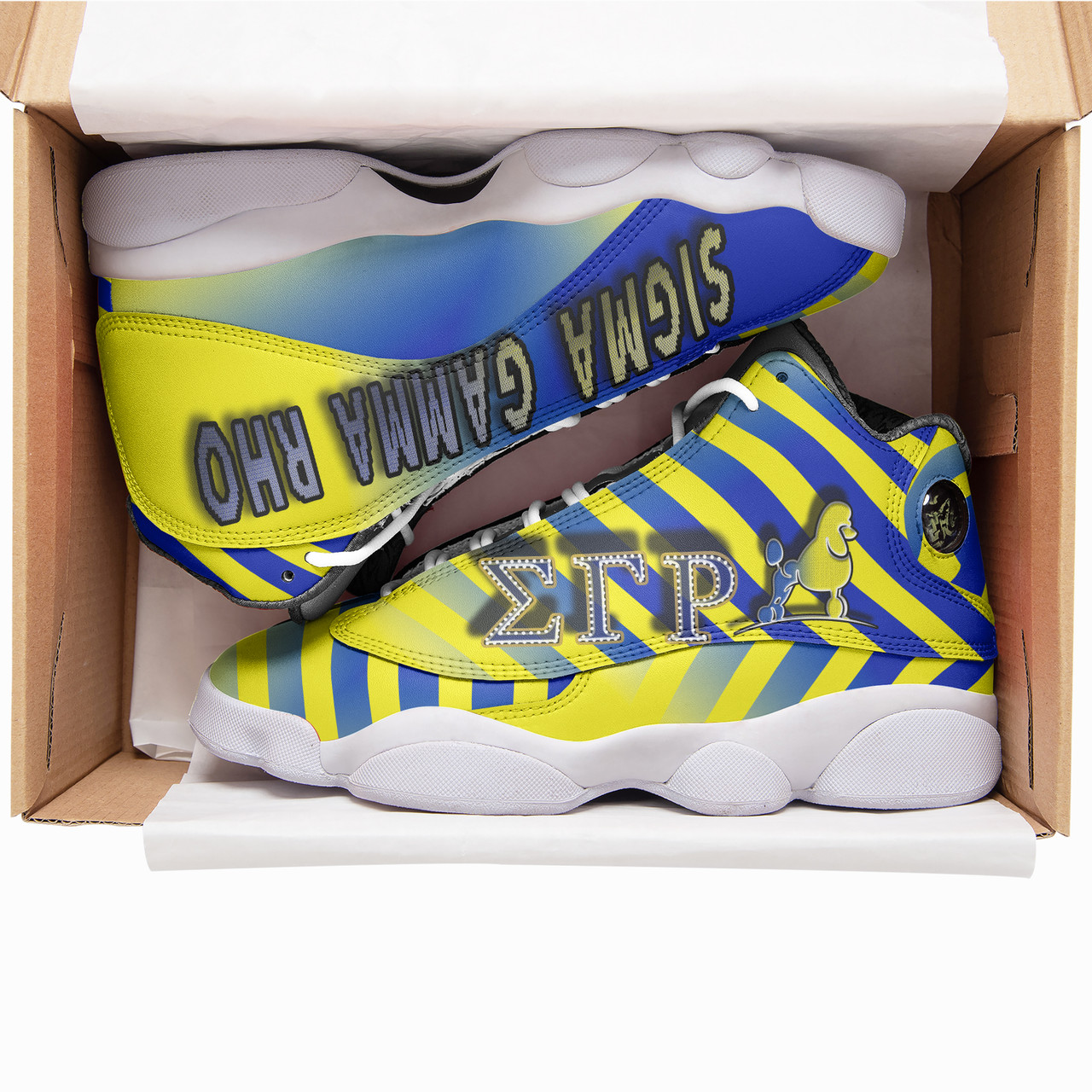 Sigma Gamma Rho High Top Basketball Shoes J 13 - Sigma Gamma Rho Poodle High Top Basketball Shoes J 13