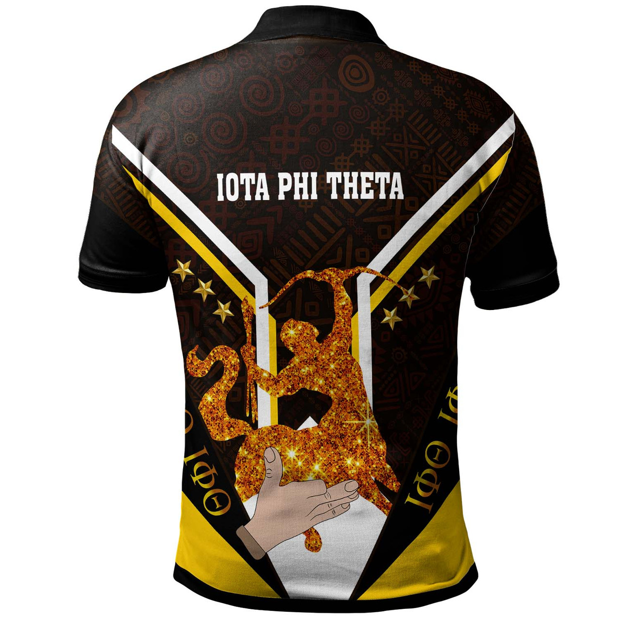 Iota Phi Theta Polo Shirt - Custom Fraternity Iota Phi Theta Centaur Star Africa Patterns Polo Shirt