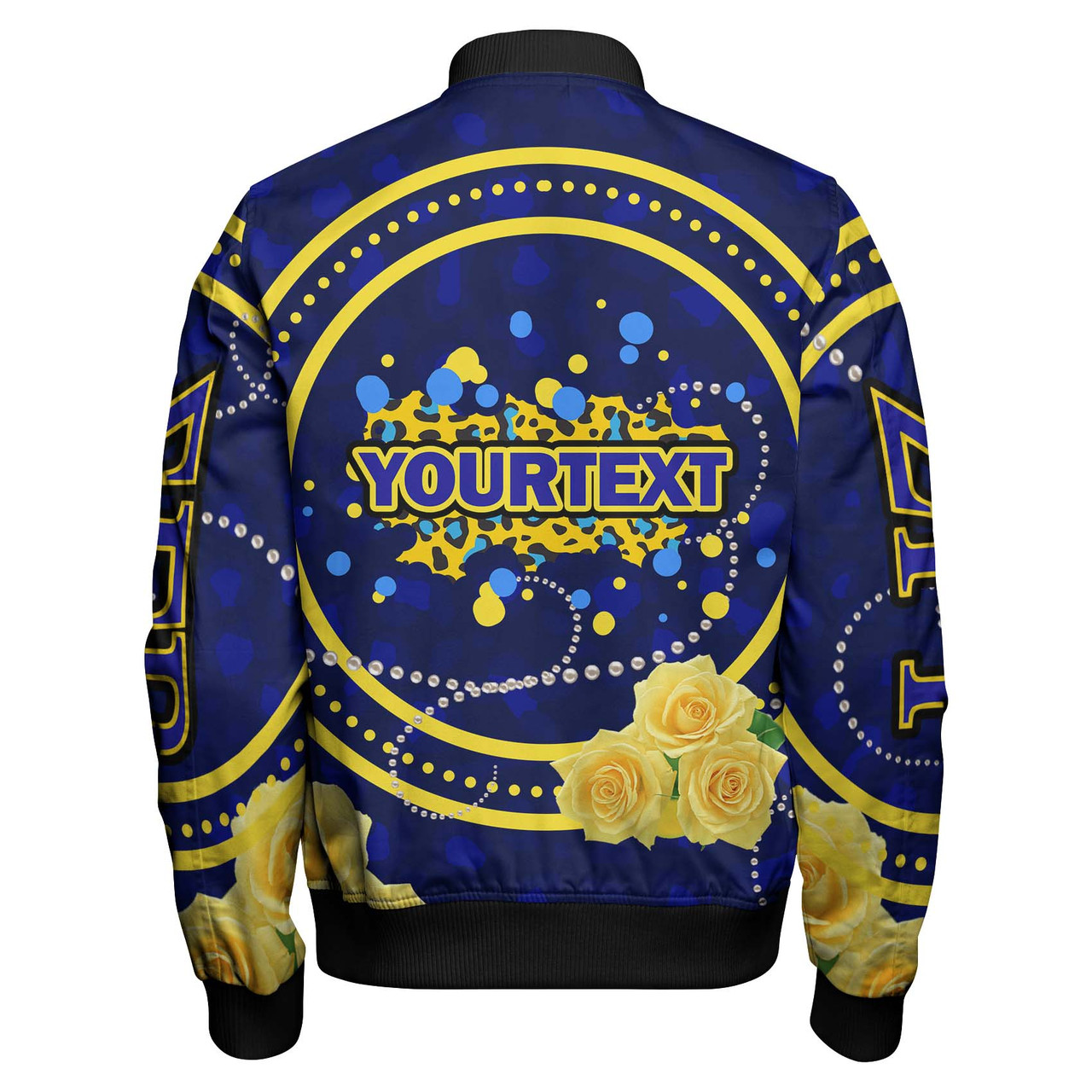 Sigma Gamma Rho Zipper Bomber Jacket - Custom Sorority Sigma Girl with Pearl and Rose Zipper Bomber Jacket