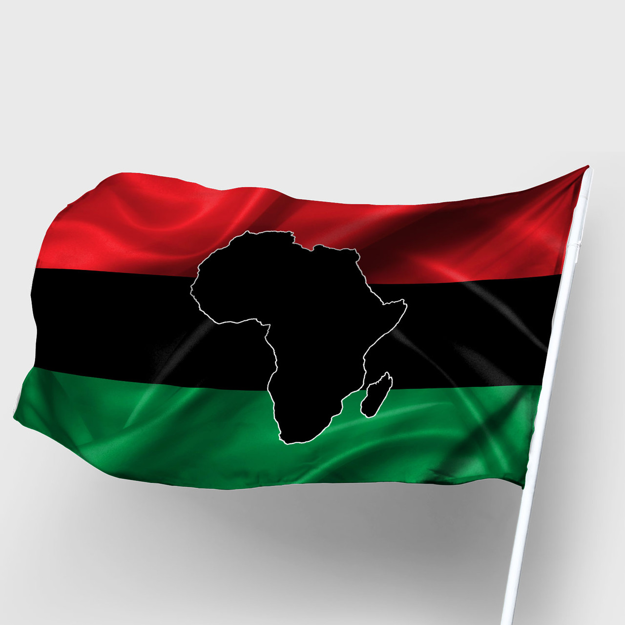 Pan-Afrikan Flag - Pan-Afrikan Flag With Map