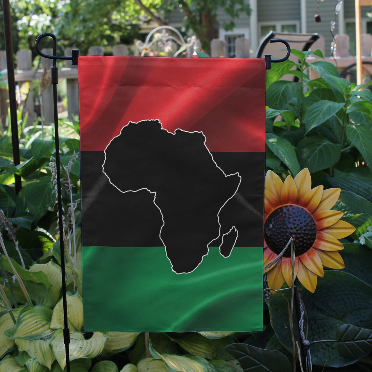 Pan-Afrikan Flag - Pan-Afrikan Flag With Map