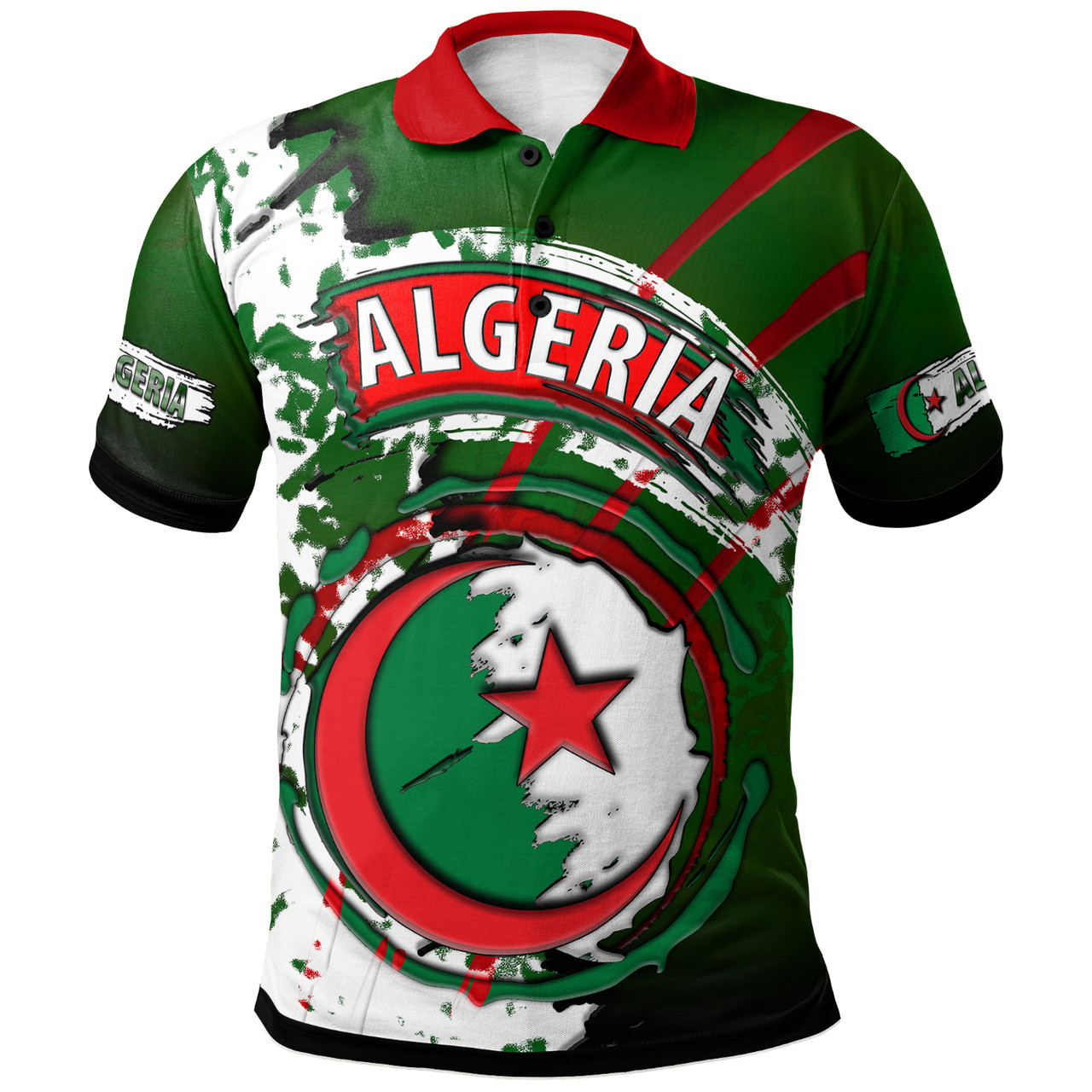 Algeria Polo Shirt - Custom Algeria Independence Day Algeria Flag Style Polo Shirt