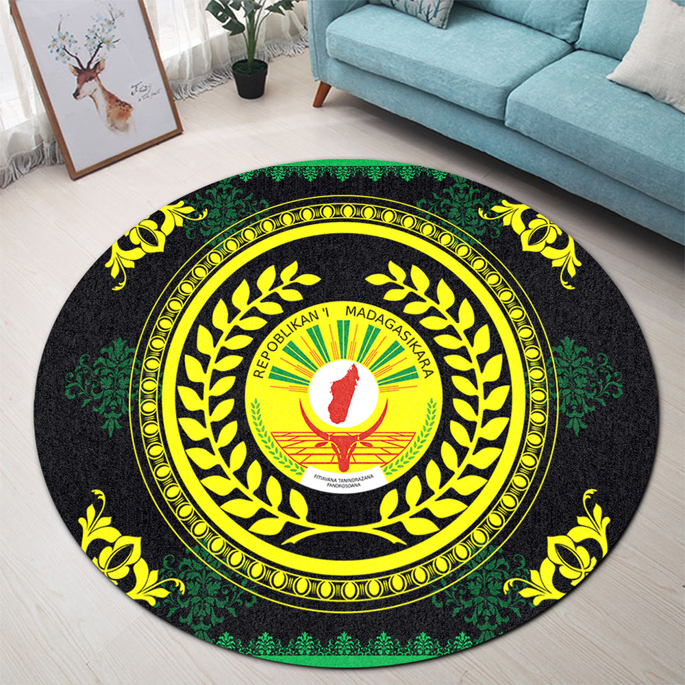 Madagascar Round Rug Floral Circle