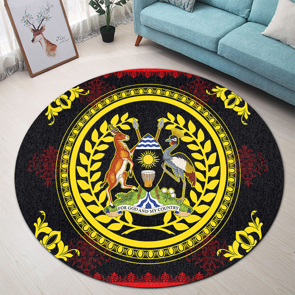 Uganda Round Rug Floral Circle