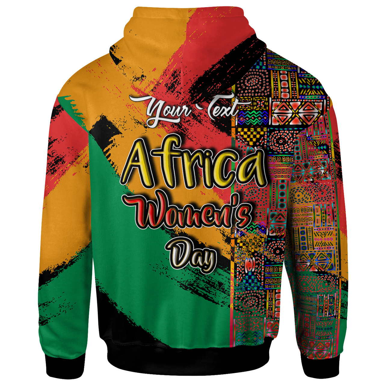 African Woman Hoodie - Custom African Girl With Quotes Africa's Woman's Day Culture Hoodie