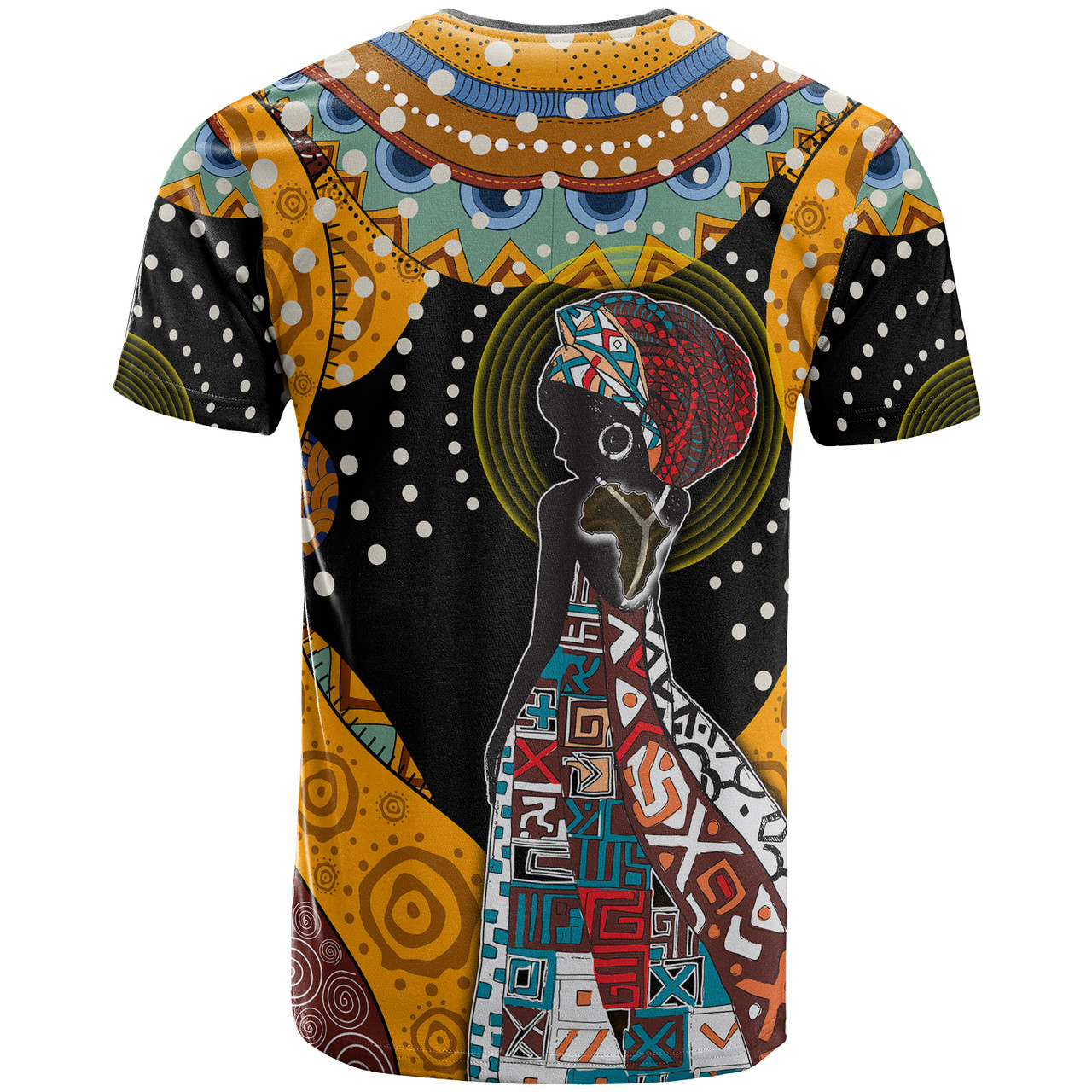 African Woman T-Shirt - Custom African Women With African Pattern T-Shirt