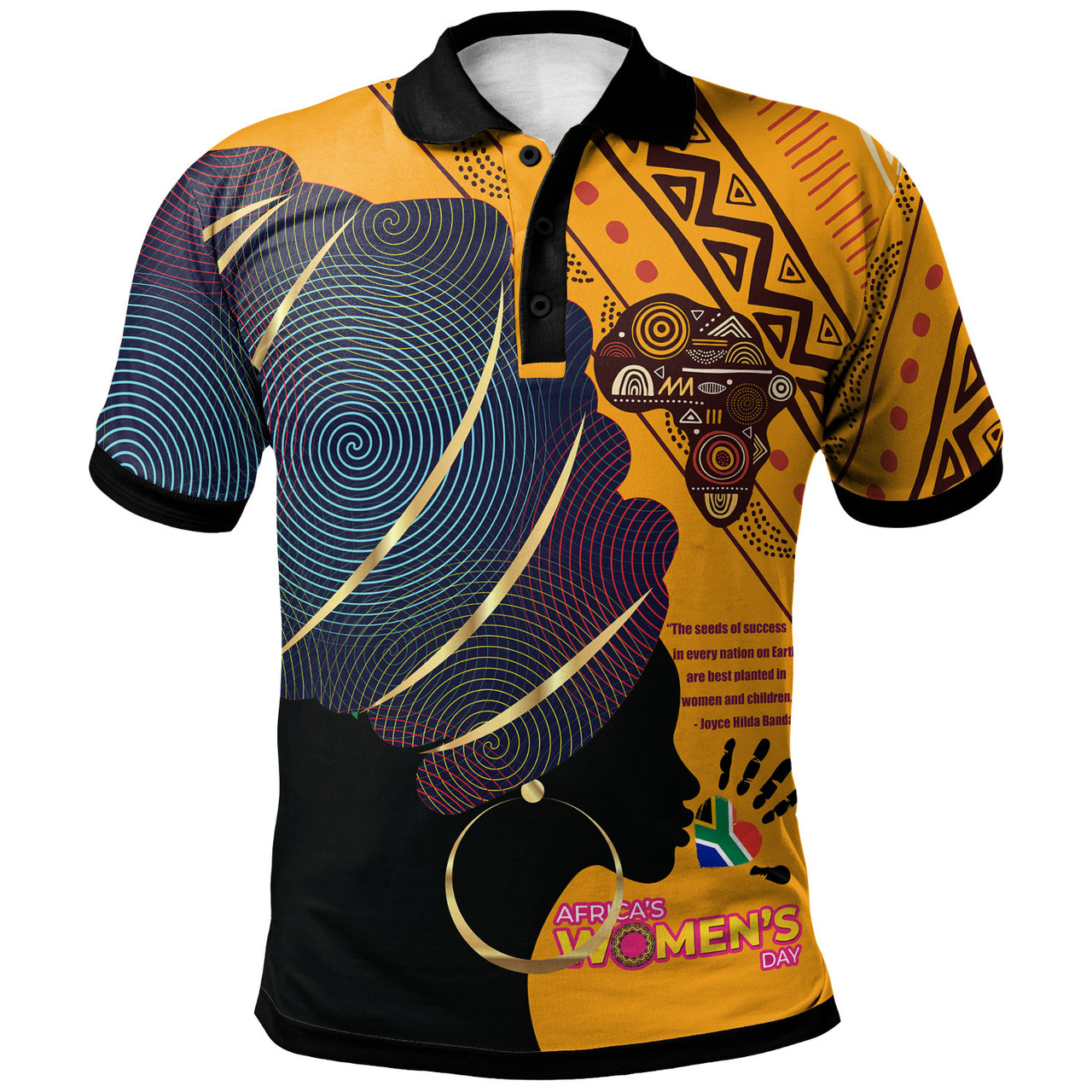 African Polo Shirt - Happy Pan-African Women&rsquo;s Day With African