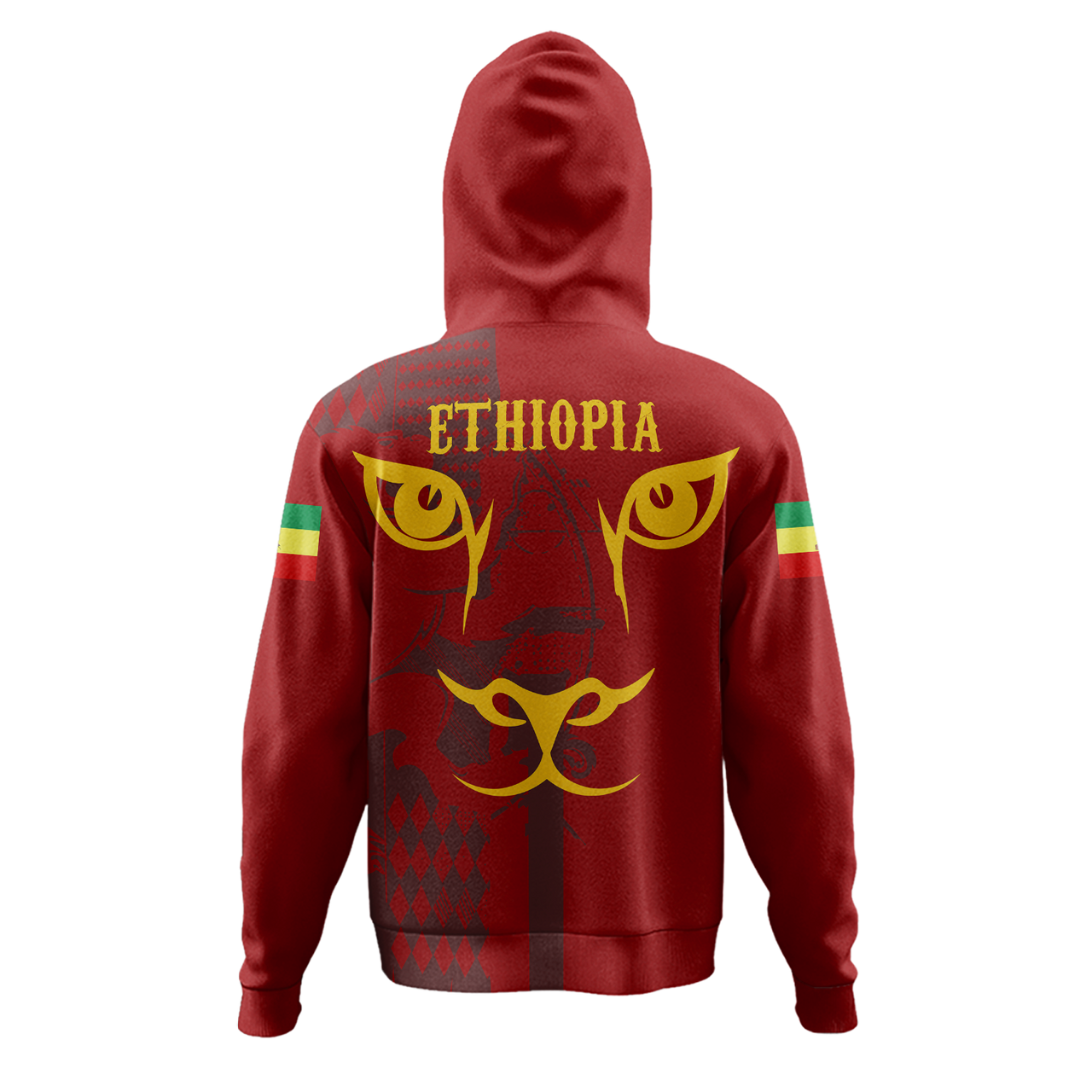 Ethiopia Hoodie King Of Lion Red