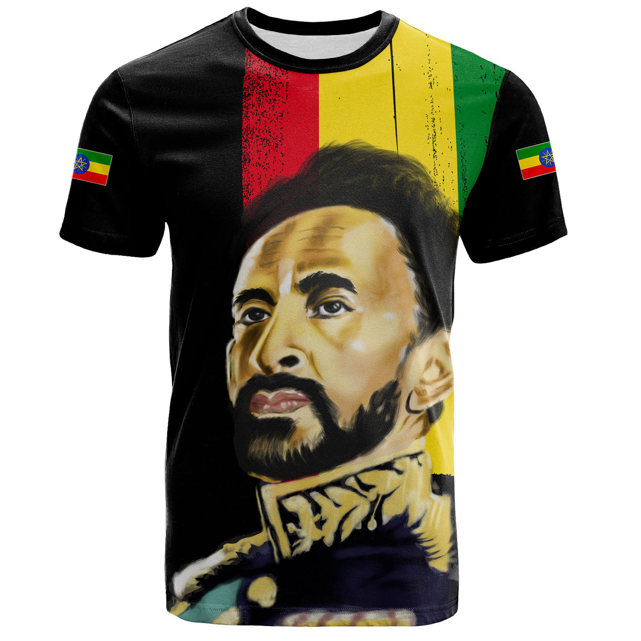 Ethiopia T-Shirt Haile Selassie Flag